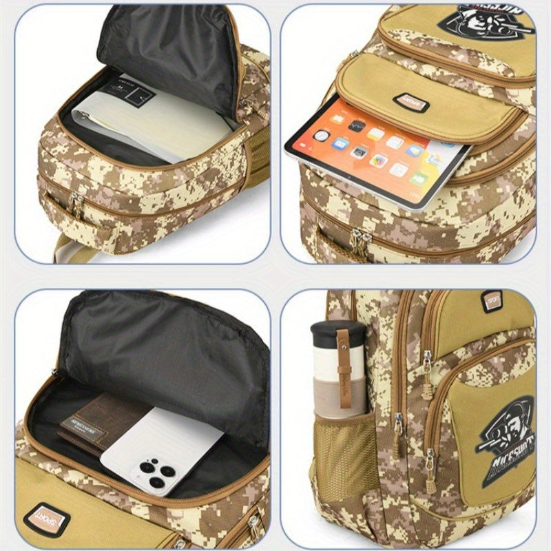 Fashion Camouflage Print Knapsack | Casual Large Capacity Camo Colors