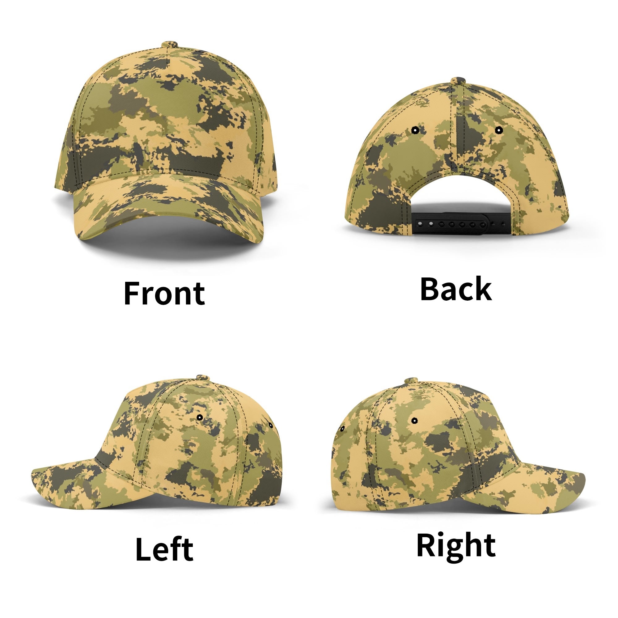 Desert Green Camo Cap | Watercolor Camouflage Camo Colors