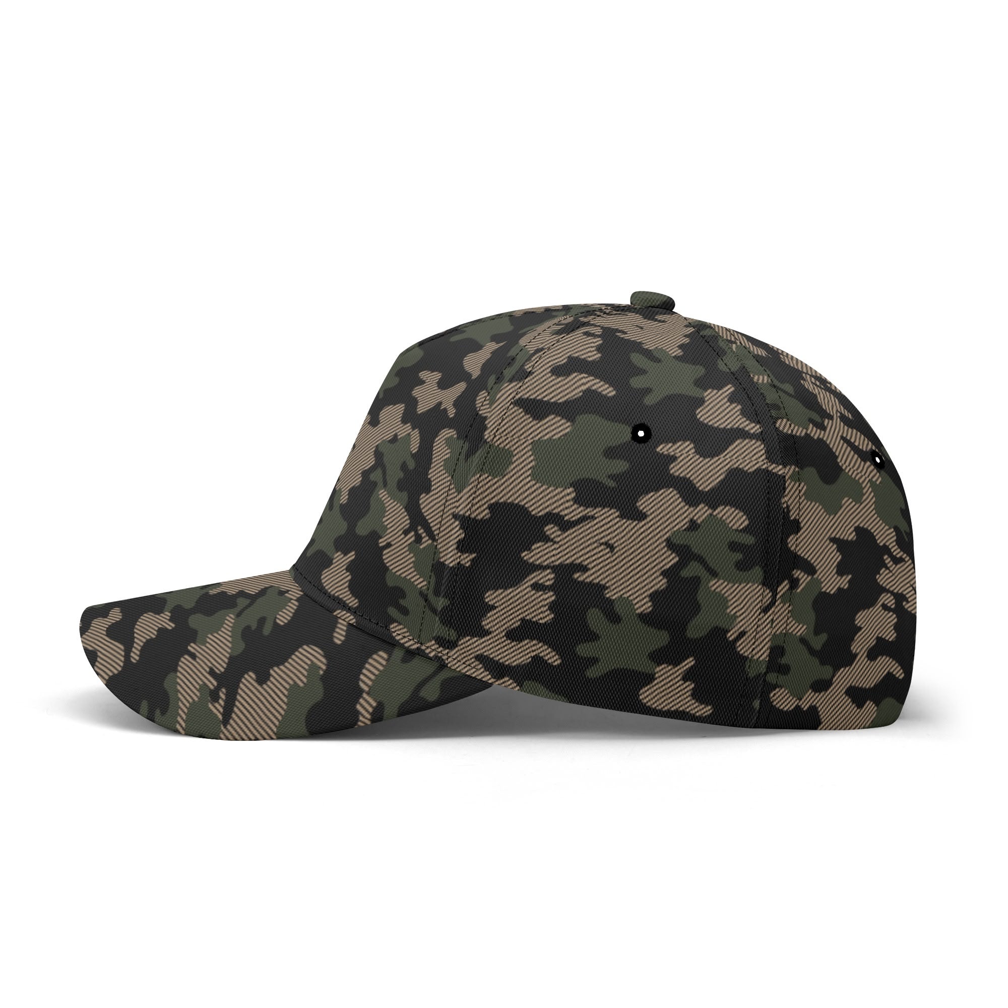 Military Green Baseball Cap | Dark Jungle & Black Camouflage Camo Colors