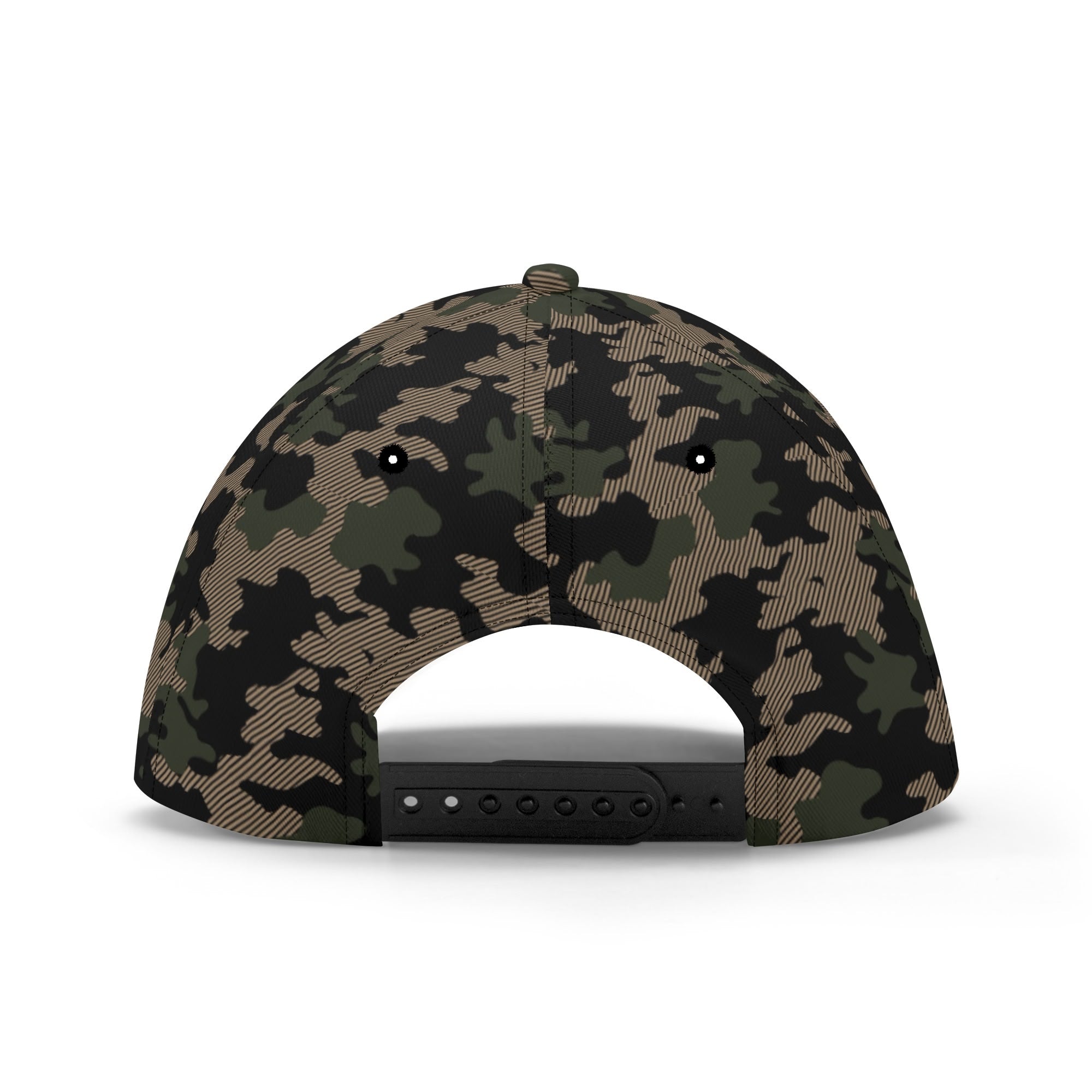 Military Green Baseball Cap | Dark Jungle & Black Camouflage Camo Colors