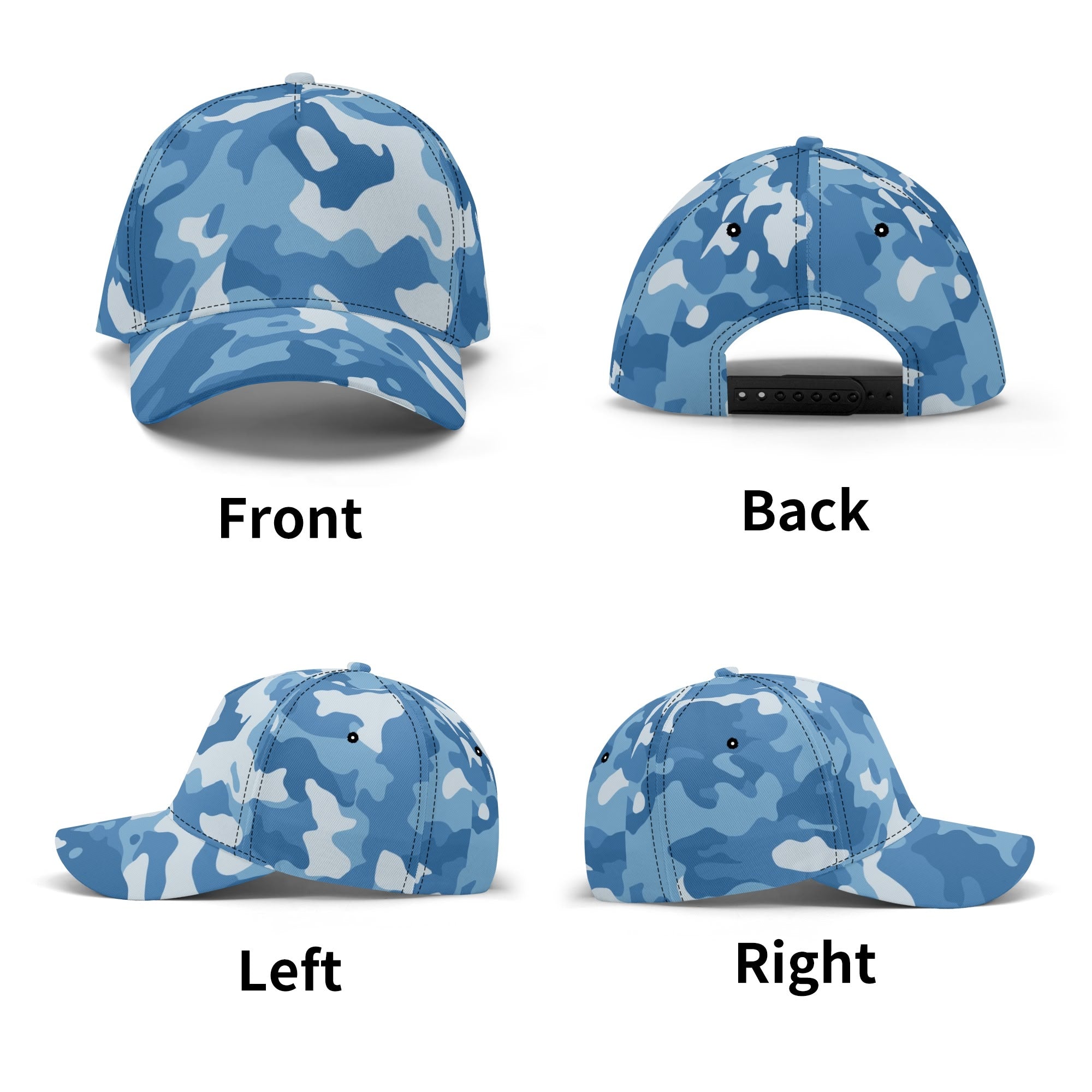Blue Camo Baseball Cap | Modern Army-Inspired Pattern Camo Colors