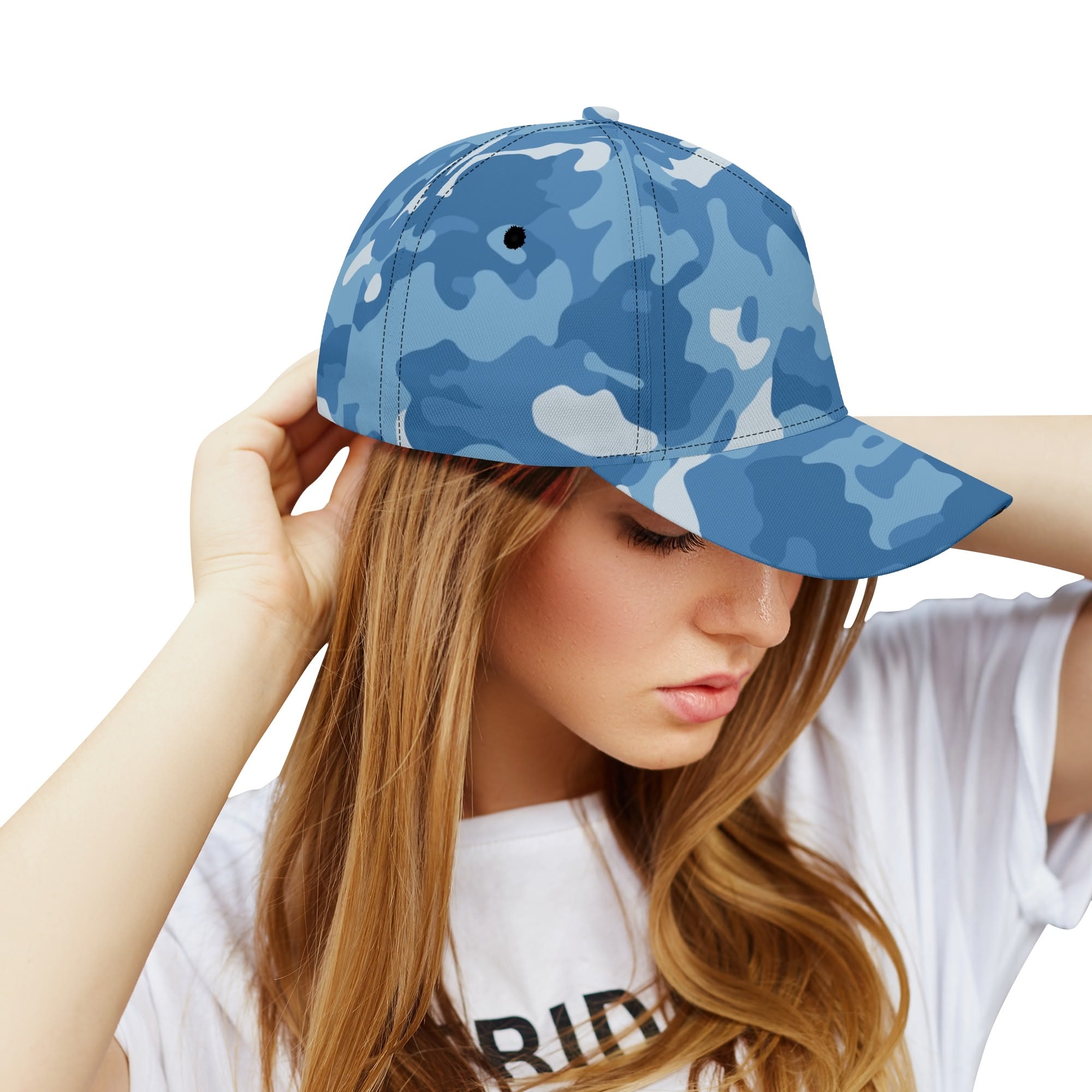 Blue Camo Baseball Cap | Modern Army-Inspired Pattern Camo Colors