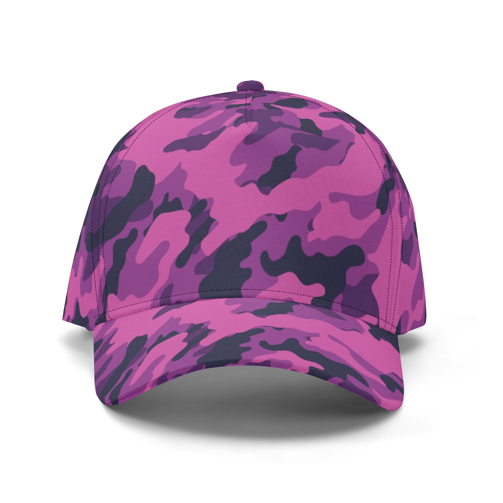 Pink Camo Cap | Blue & Magenta Mixed Camouflage Camo Colors