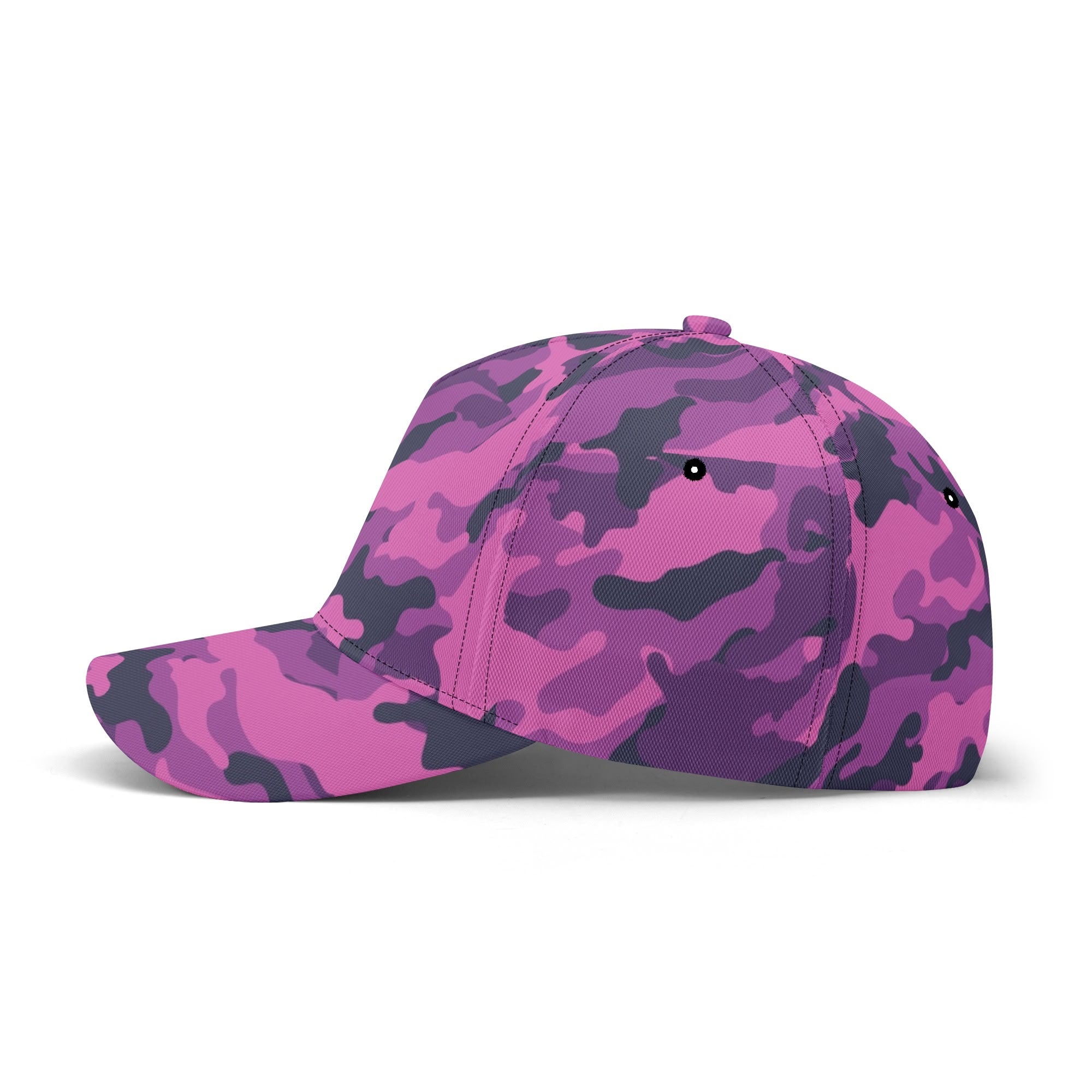 Pink Camo Cap | Blue & Magenta Mixed Camouflage Camo Colors