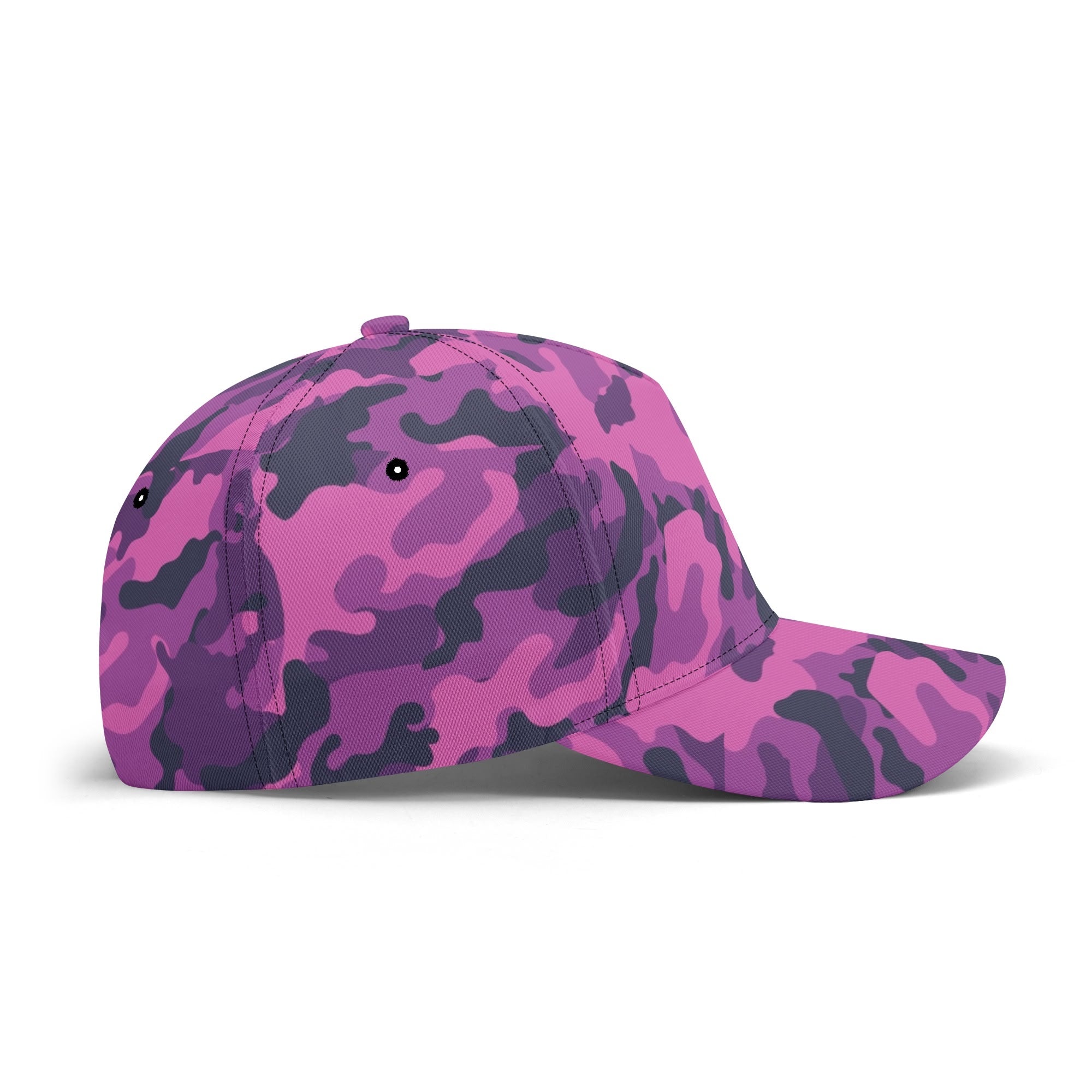 Pink Camo Cap | Blue & Magenta Mixed Camouflage Camo Colors