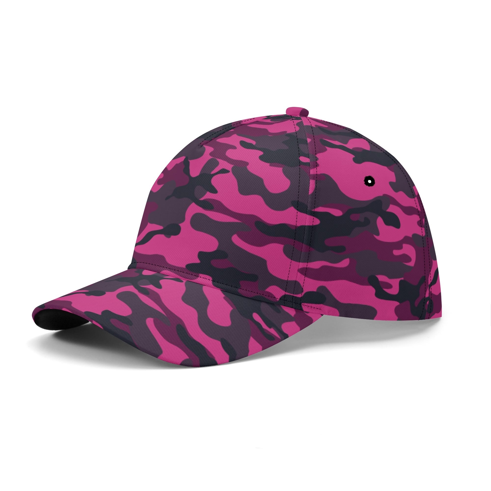 Pink Camo Cap | Onyx & Deep Blue Mixed Camouflage Camo Colors