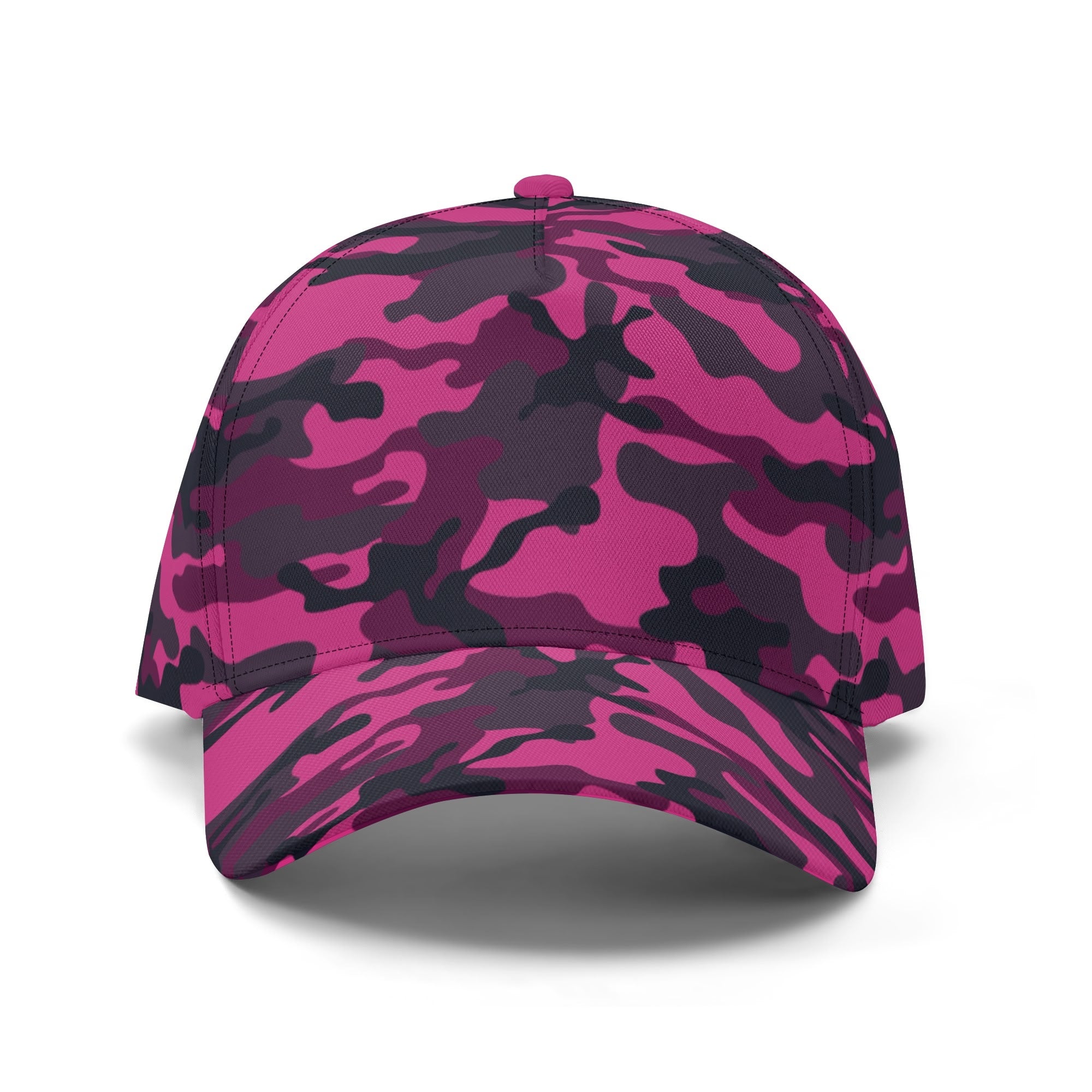 Pink Camo Cap | Onyx & Deep Blue Mixed Camouflage Camo Colors