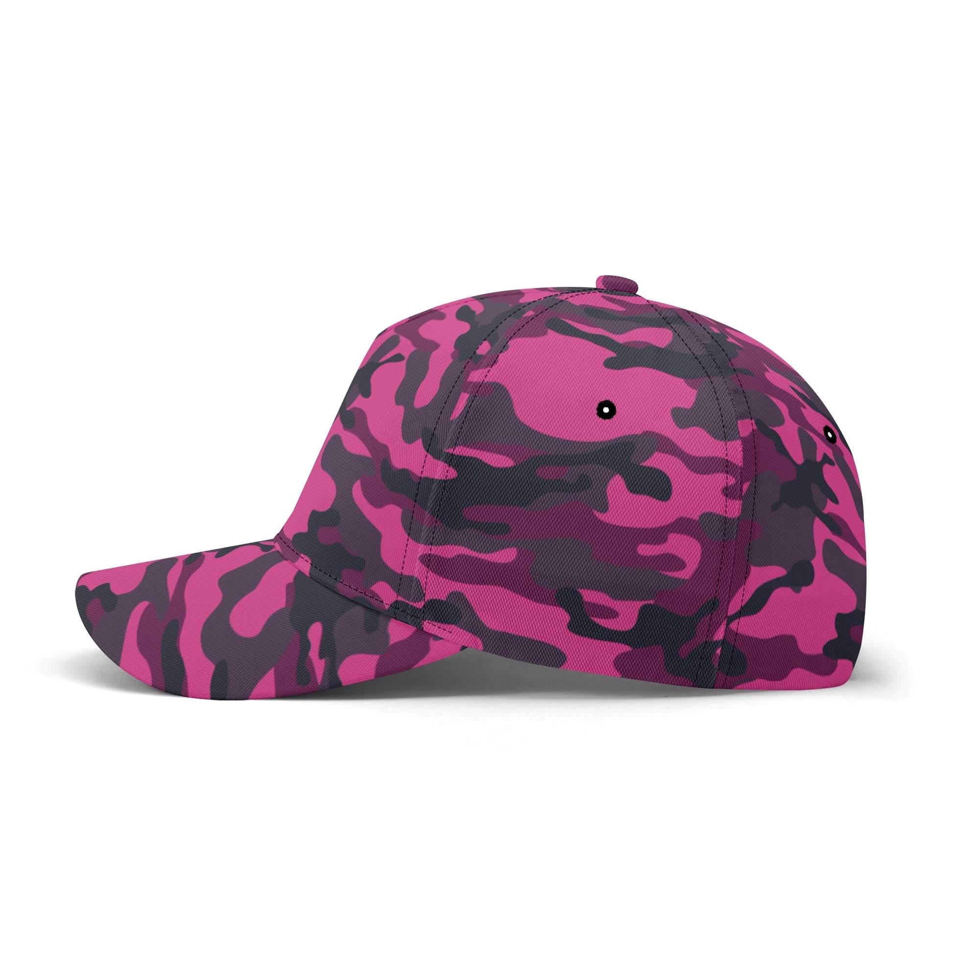 Pink Camo Cap | Onyx & Deep Blue Mixed Camouflage Camo Colors