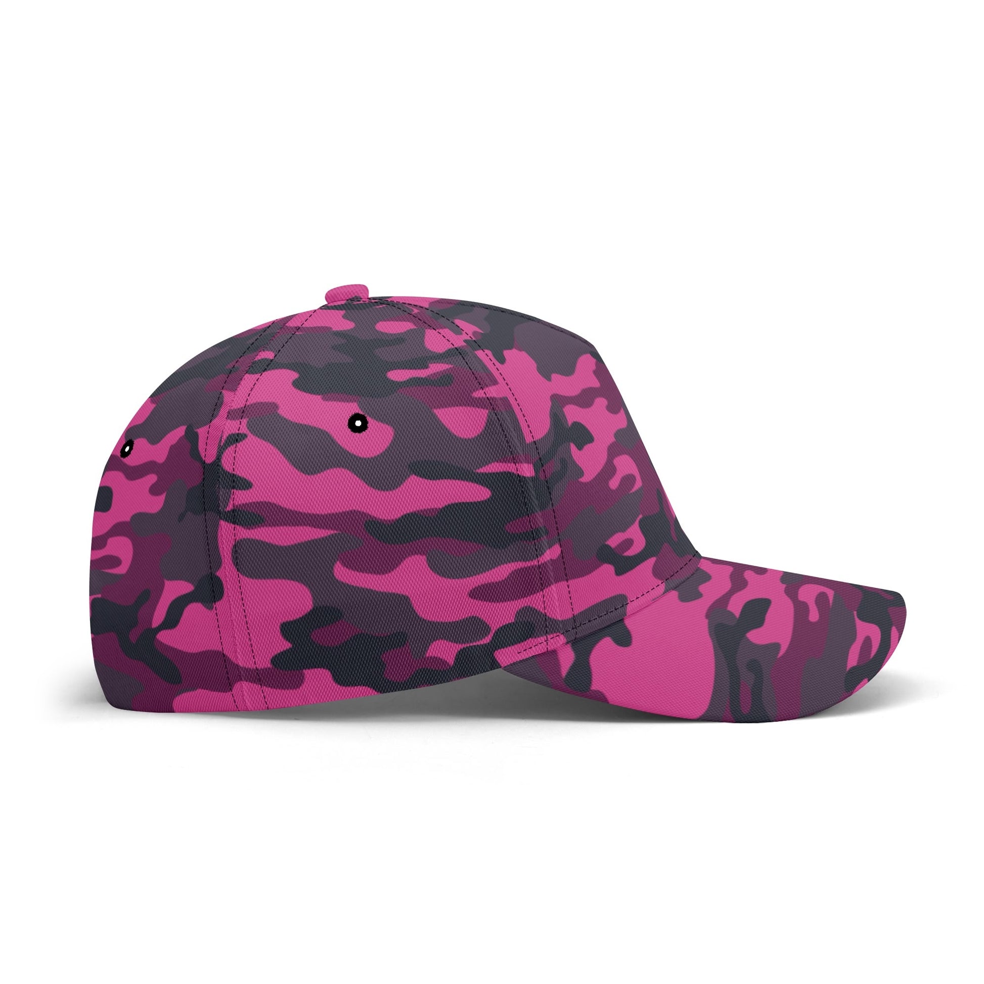 Pink Camo Cap | Onyx & Deep Blue Mixed Camouflage Camo Colors