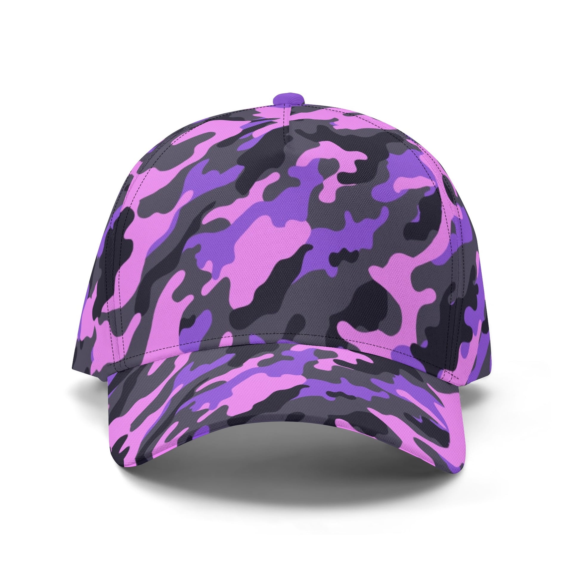 Pink Camo Baseball Cap | Black & Indigo Mixed Camouflage Camo Colors