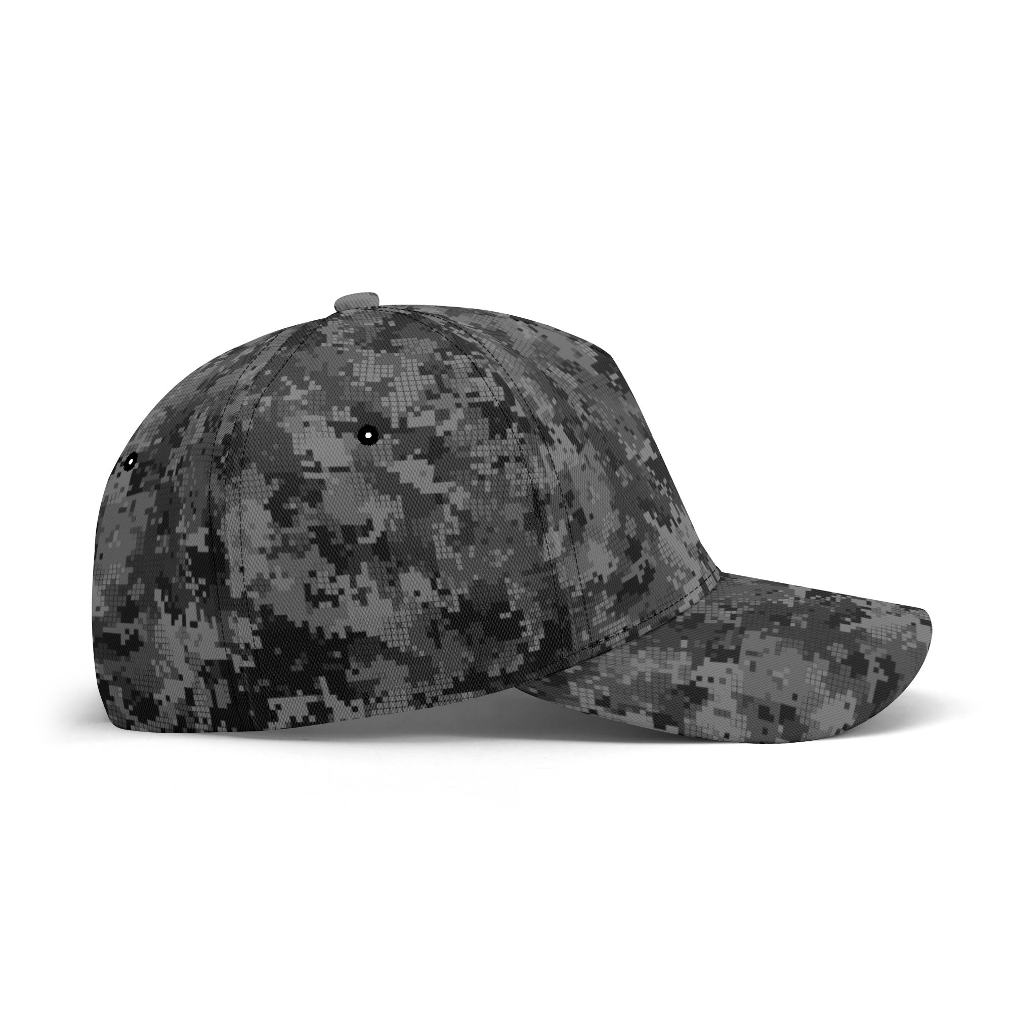 Black Camo Cap | Digital Monochrome Dark Gray Camouflage Camo Colors