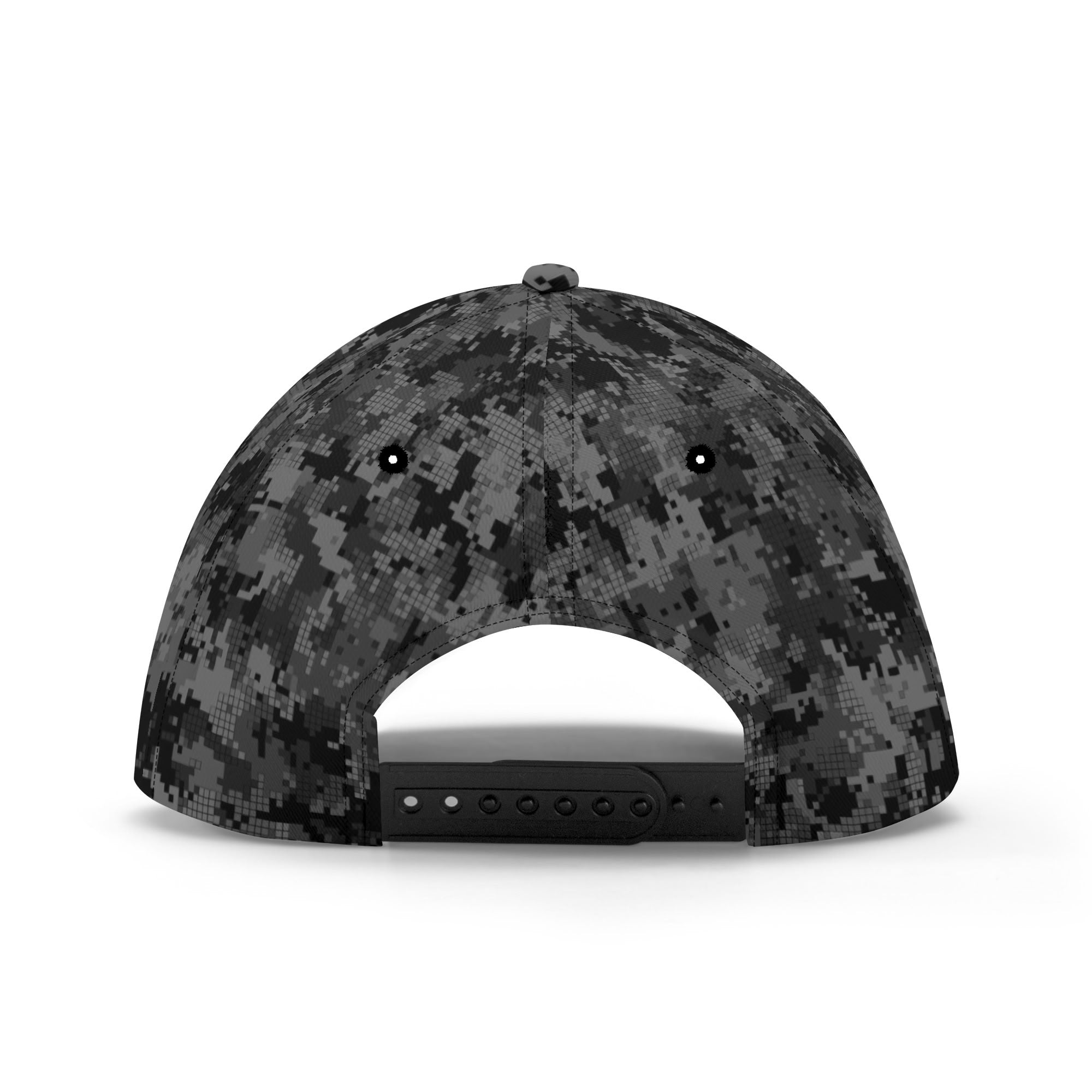 Black Camo Cap | Digital Monochrome Dark Gray Camouflage Camo Colors