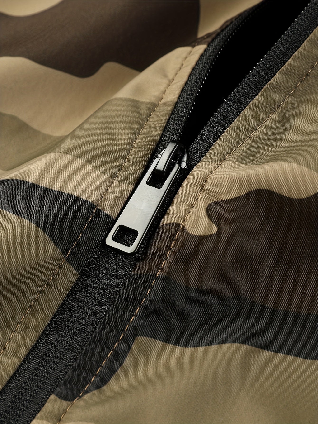 Long Sleeve Hooded Zipper Jacket for Men Camo Colors