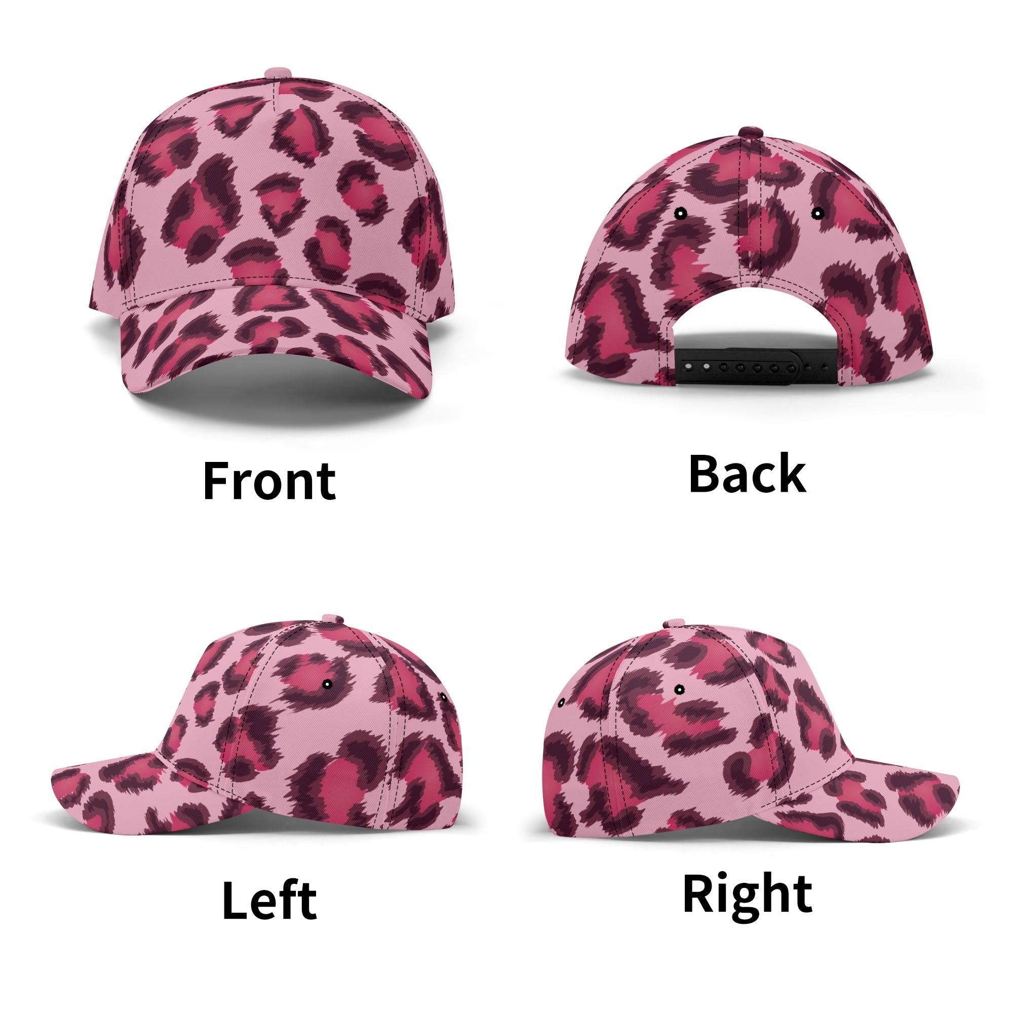 Leopard Hat | Pink, Cherry and Black Camo Colors