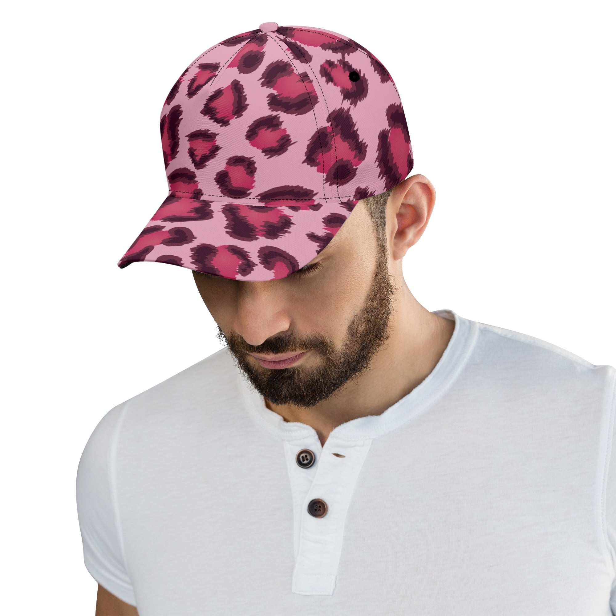 Leopard Hat | Pink, Cherry and Black Camo Colors