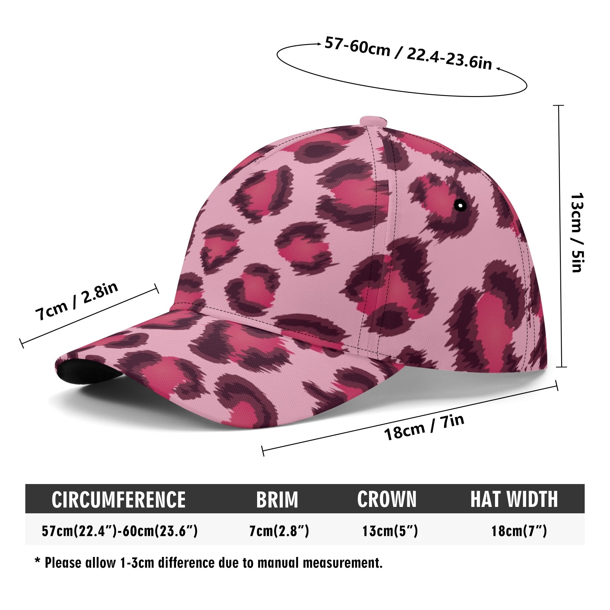 Leopard Hat | Pink, Cherry and Black Camo Colors