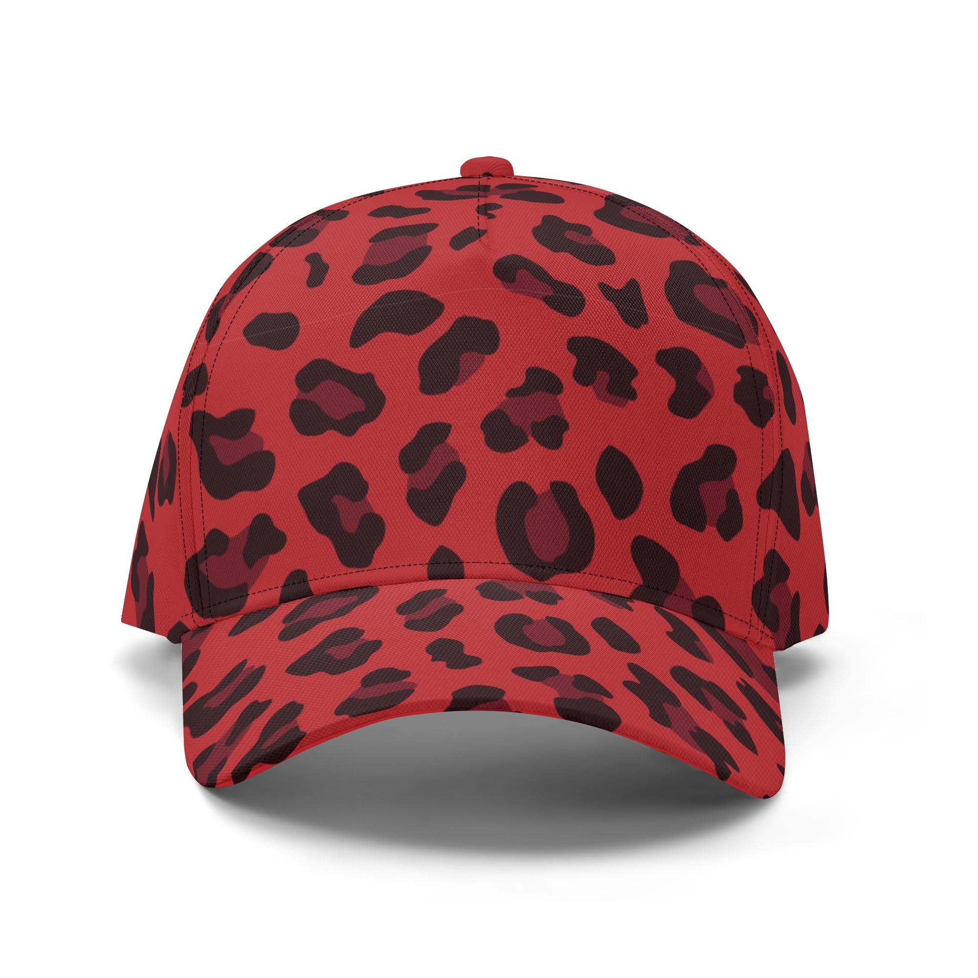 Leopard Hat | Red and Black Print Camo Colors
