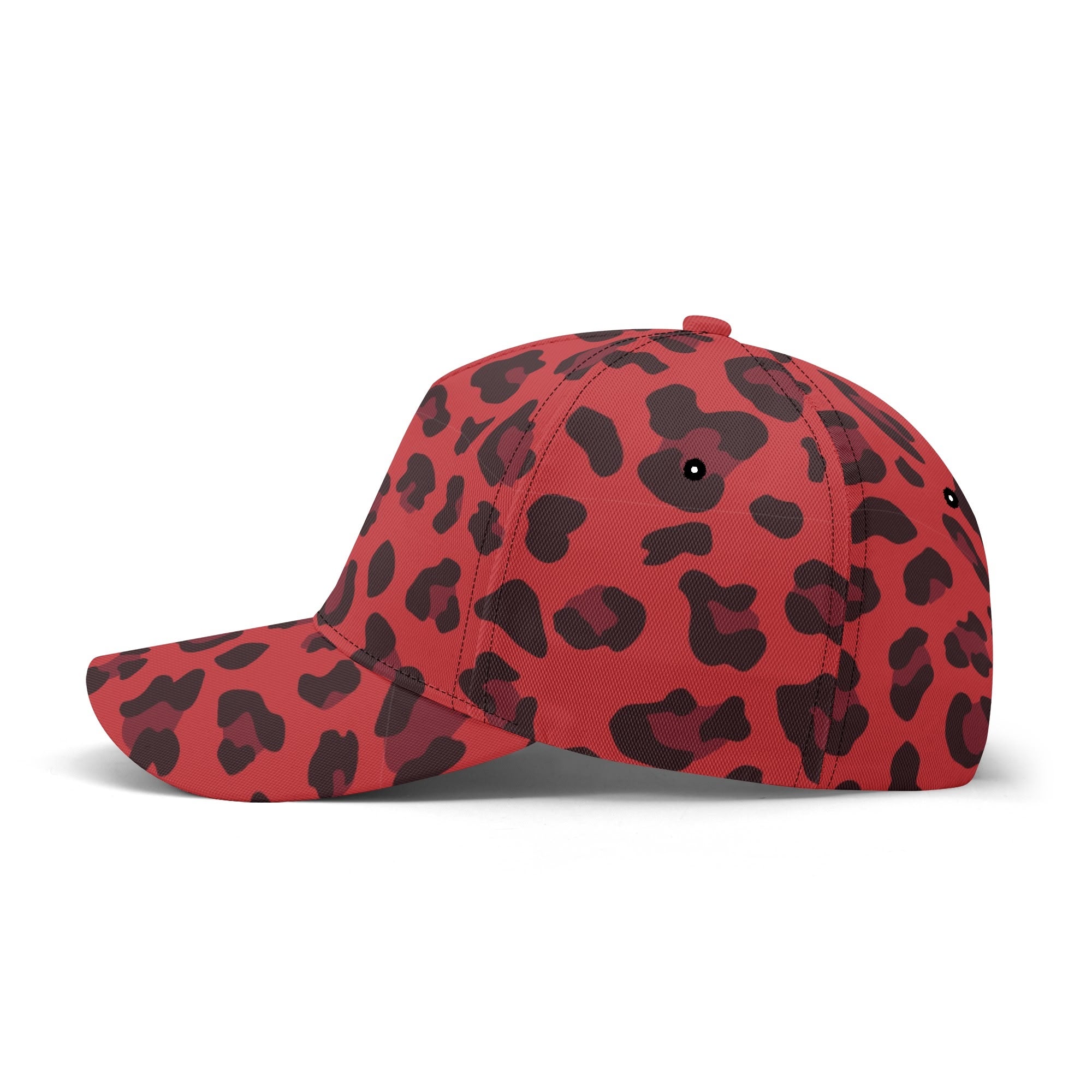 Leopard Hat | Red and Black Print Camo Colors