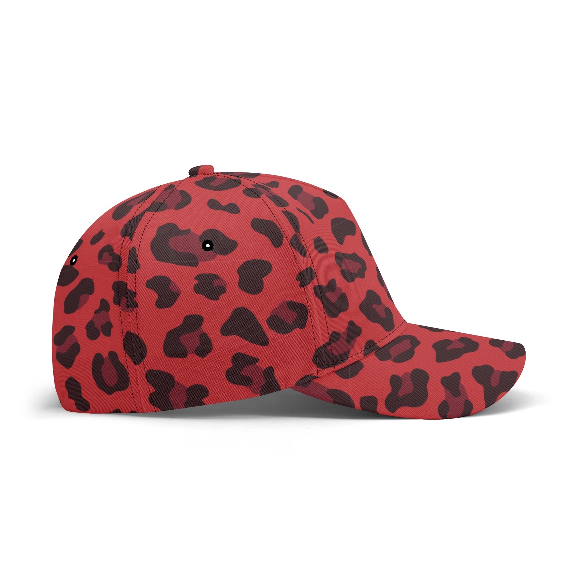 Leopard Hat | Red and Black Print Camo Colors