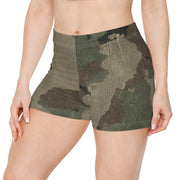 Women's Camo Shorts | Tight Fit | Dirty Brown Camouflage Camo Colors