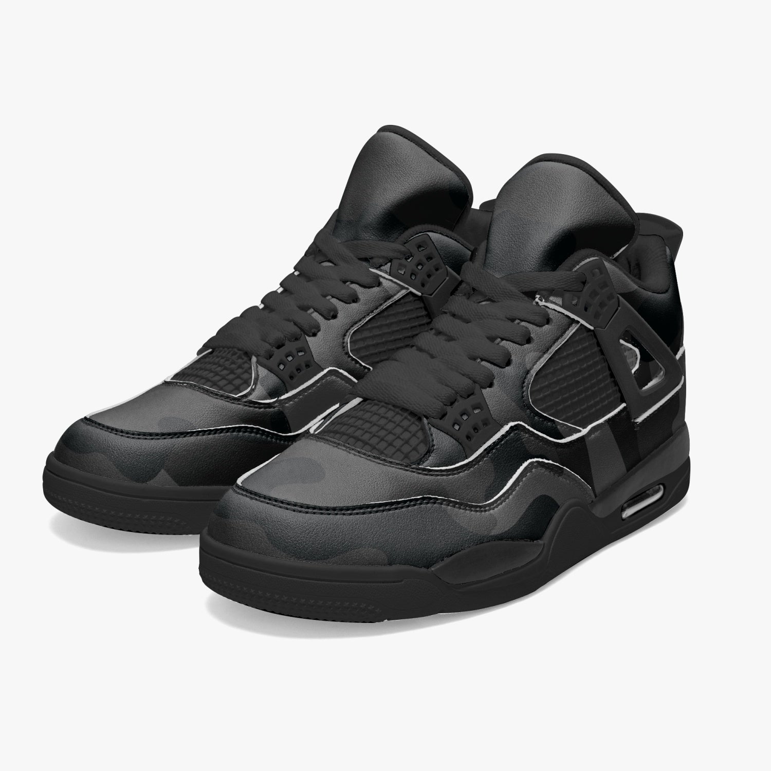 Camo Jordans AJ4 | Black Camo Colors