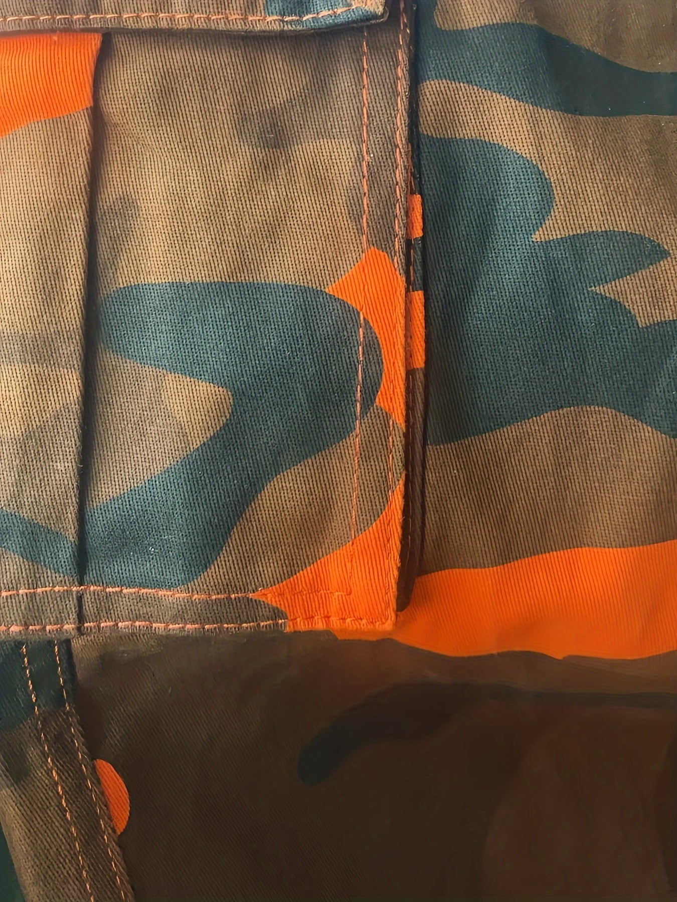 Men's Camo Cargo Cropped Pants With Multi Pockets | Vintage Style Camo Colors