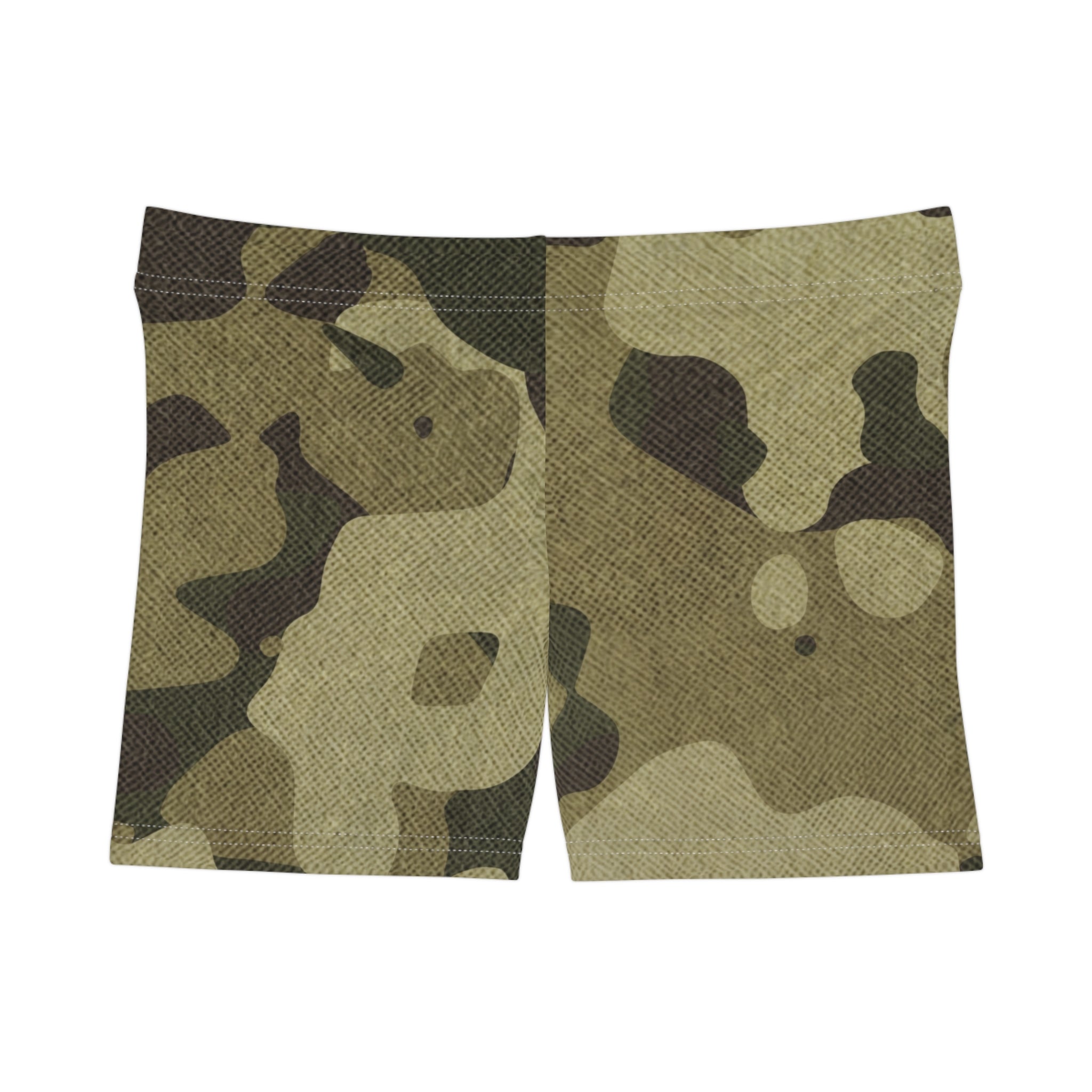 Women's Camo Shorts | Tight Fit | Green Fabric Camouflage style Camo Colors
