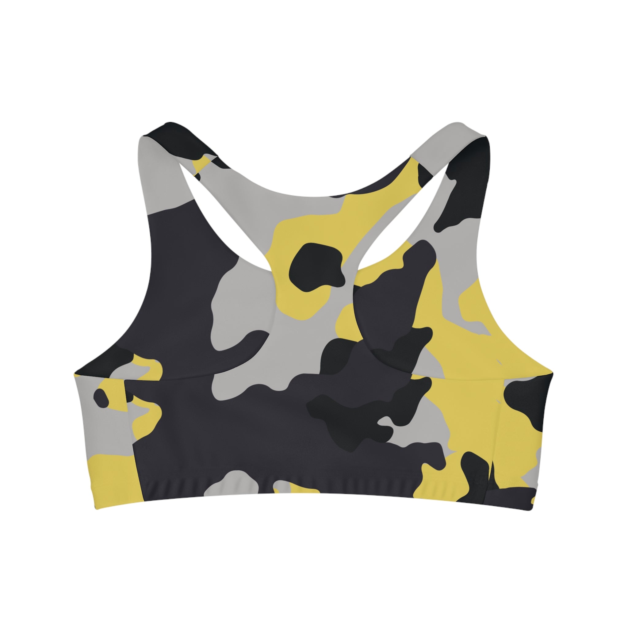 Camo Bra | Yellow, Black, and Silver Sports Camouflage Camo Colors