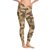 Khaki Camo Leggings For Women | Mid Waist Fit Camo Colors