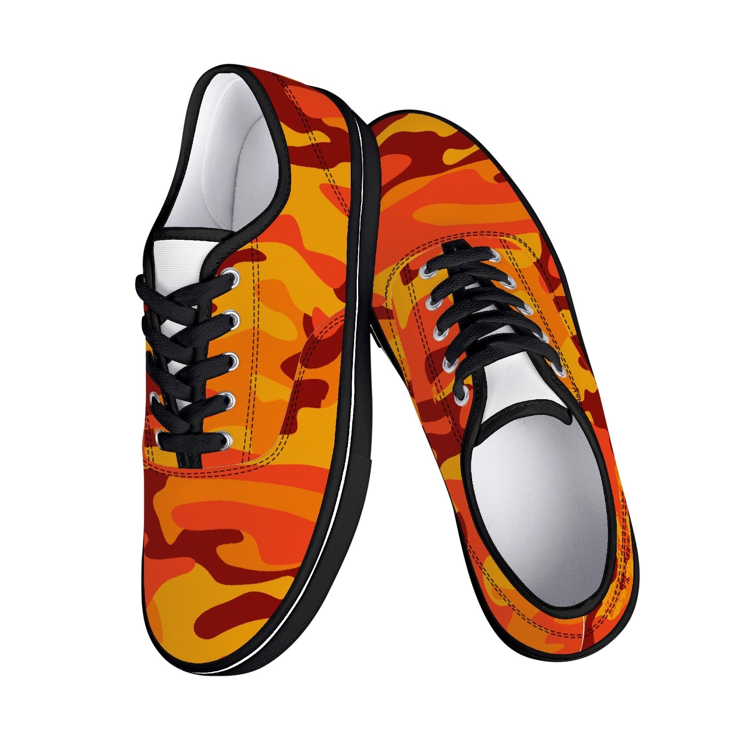 Camo Skate Shoes | Orange & Red Camouflage Camo Colors