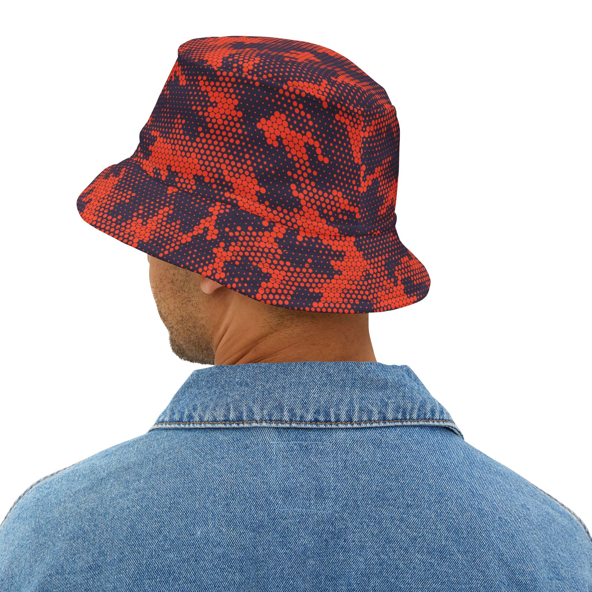 Camo Bucket Hat | Orange & Blue Camouflage Camo Colors
