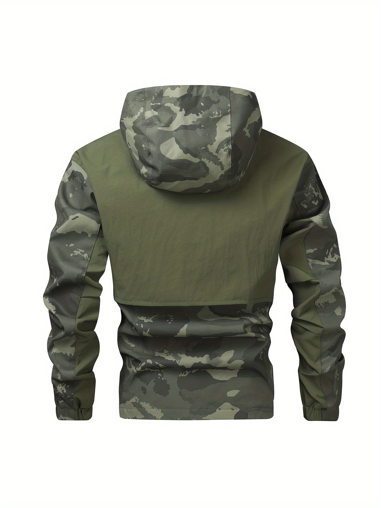 Men's Fashion Hooded Camo Preppy Jacket Camo Colors
