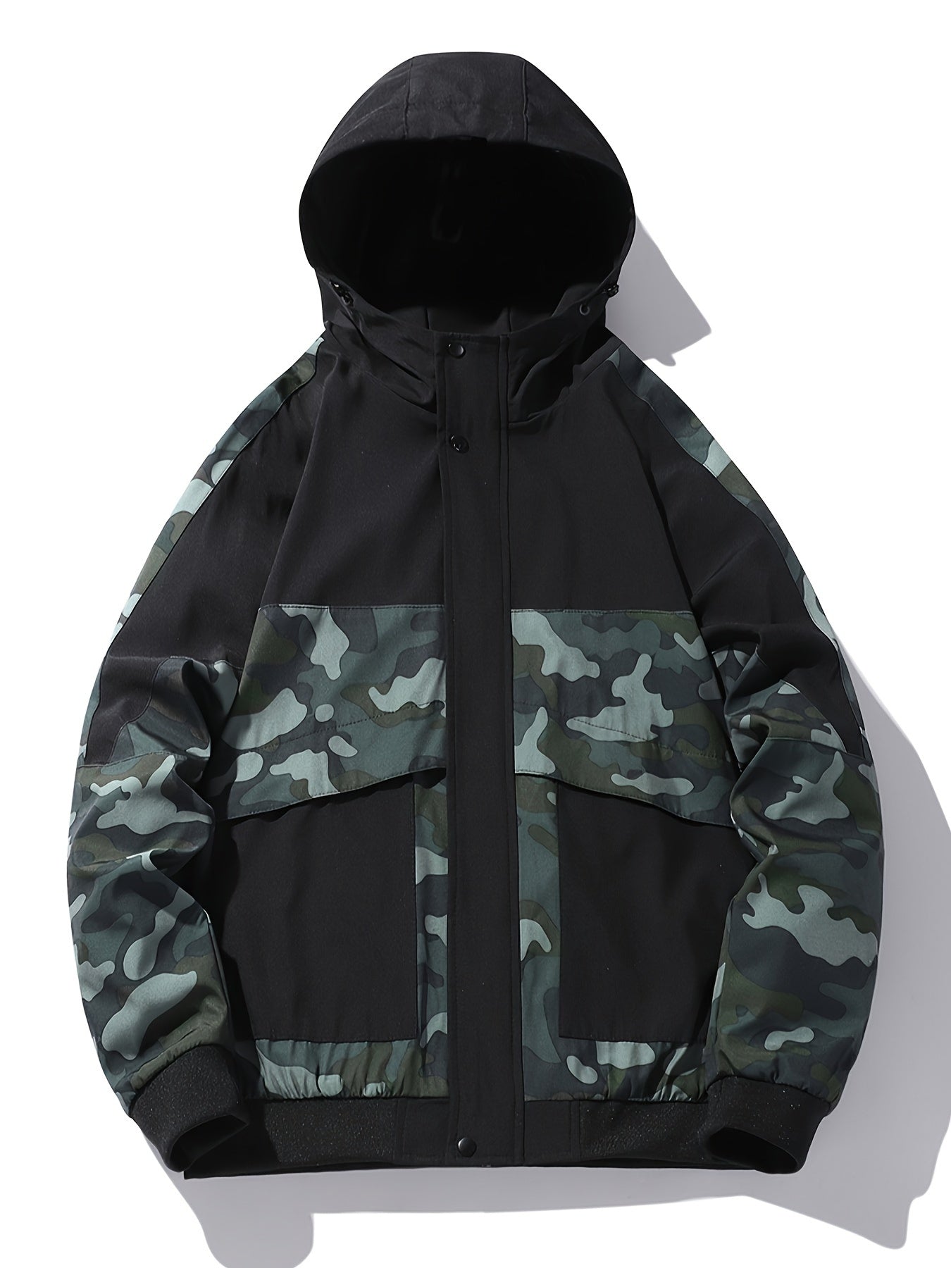 Camo Graphic Fleece Jacket | Men's Casual Hooded Winter Coat Camo Colors
