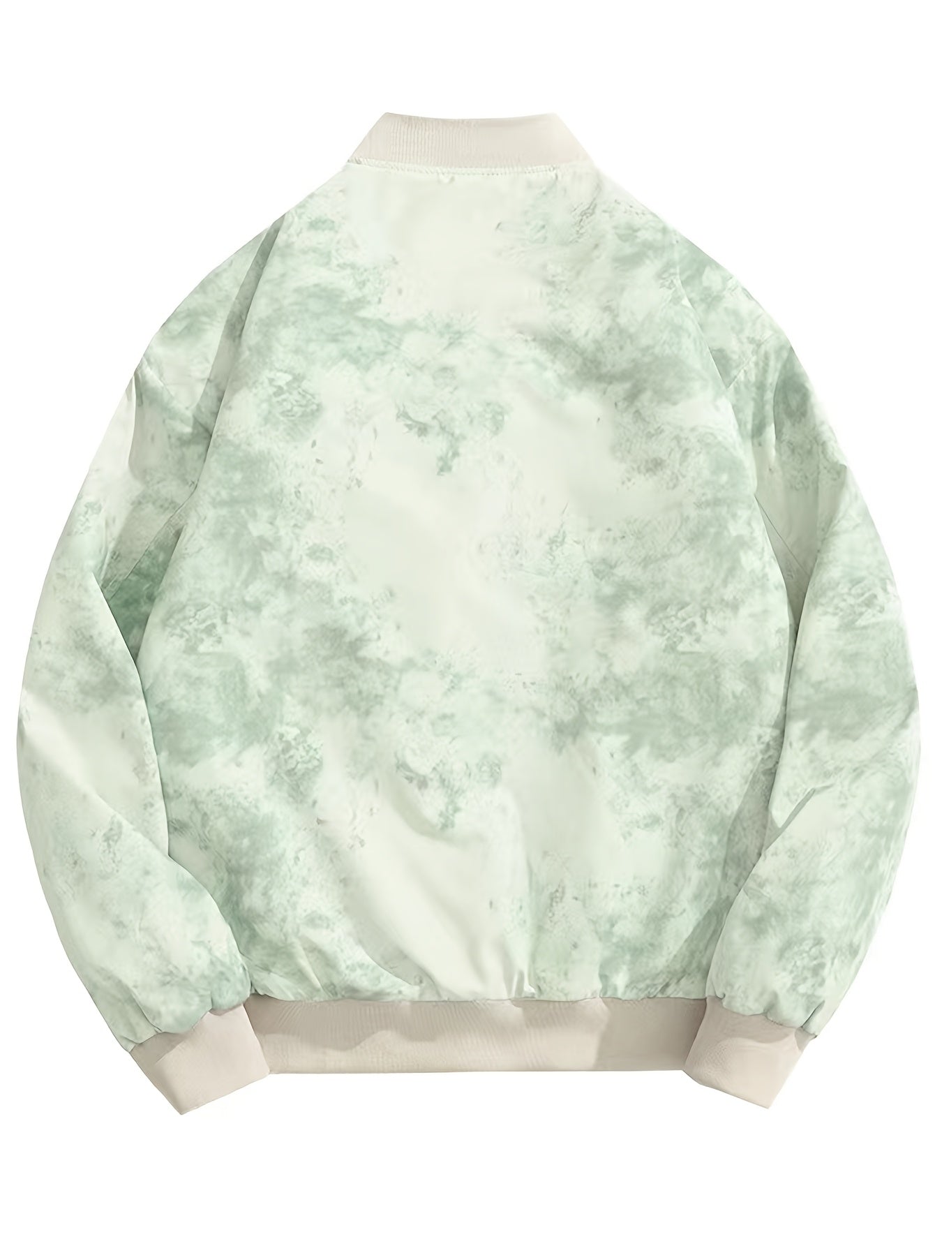 Vintage White Camo Jacket | Baseball Collar Long Sleeve Coat Camo Colors
