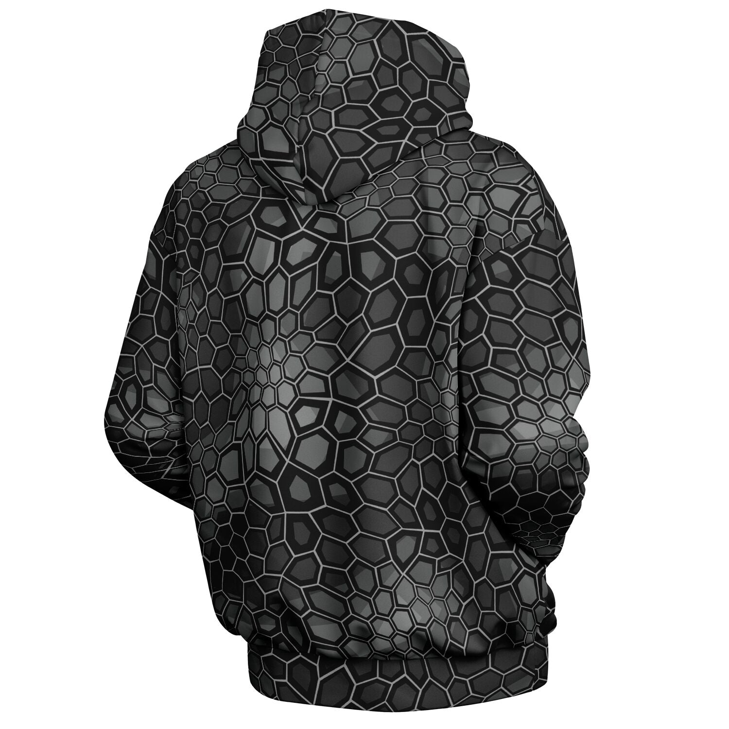 Oversized Camo Hoodie | Black Snake Hexagonal | Camo Colors