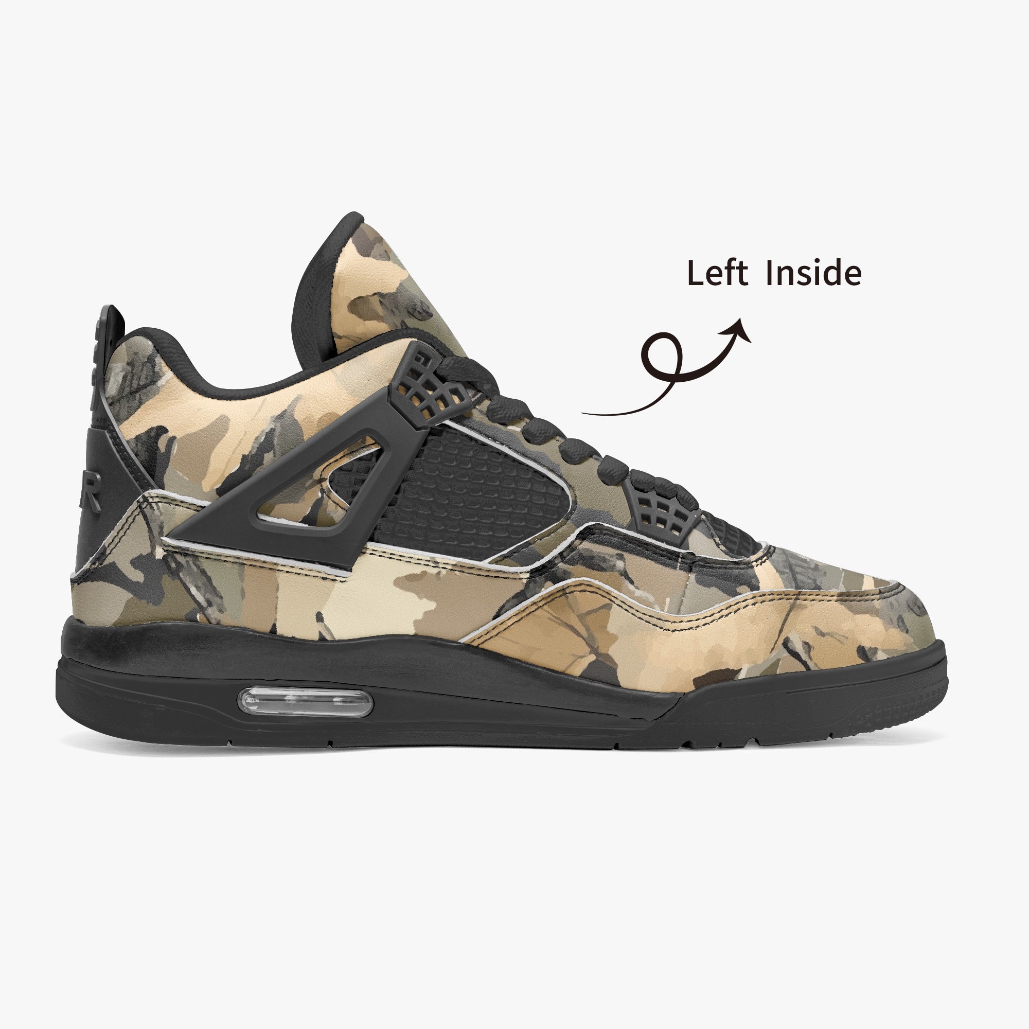 Hunting Sneakers AJ4 | Green Oak Tree Camouflage Camo Colors