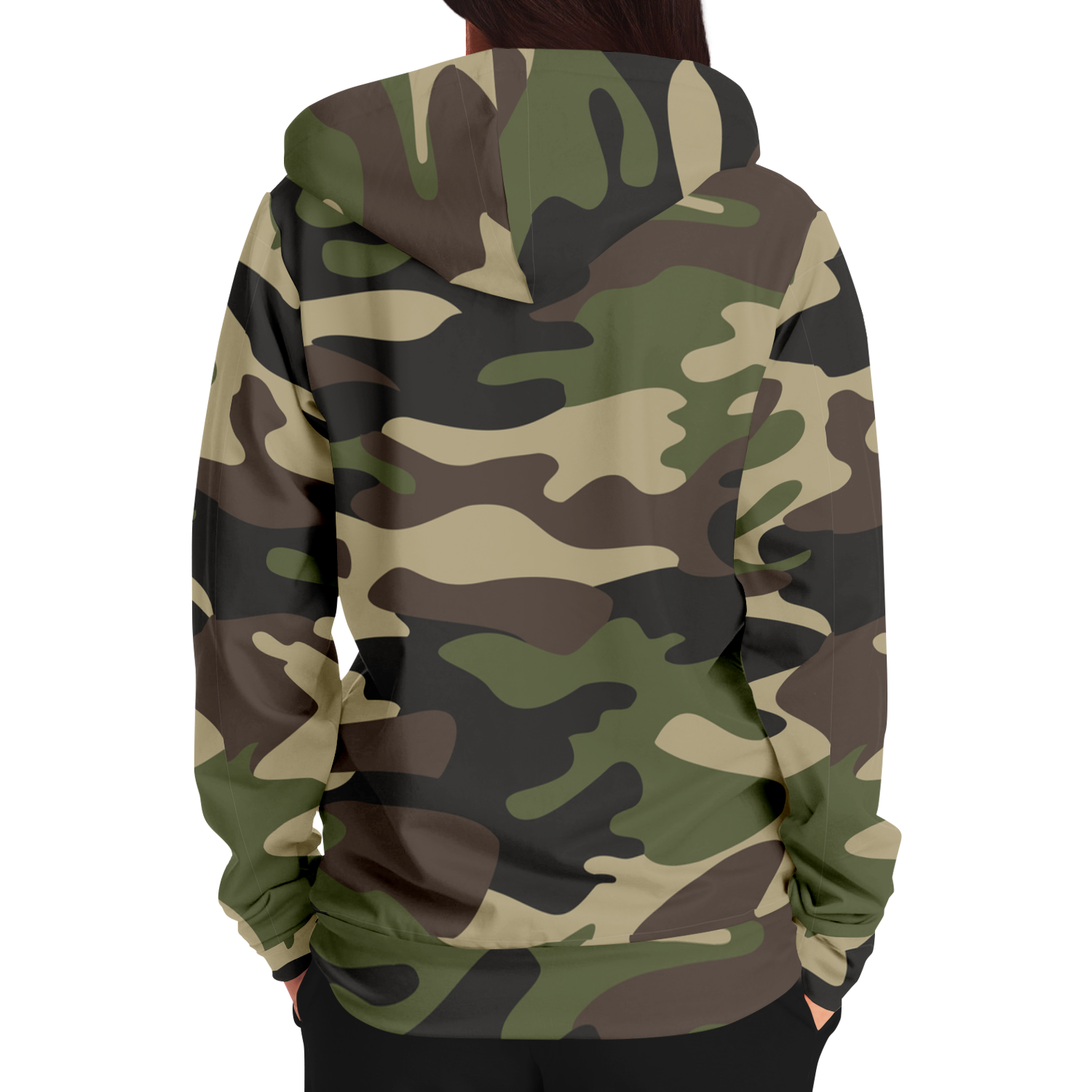 Zip-Up Hoodie | Classic Green Camouflage style Camo Colors