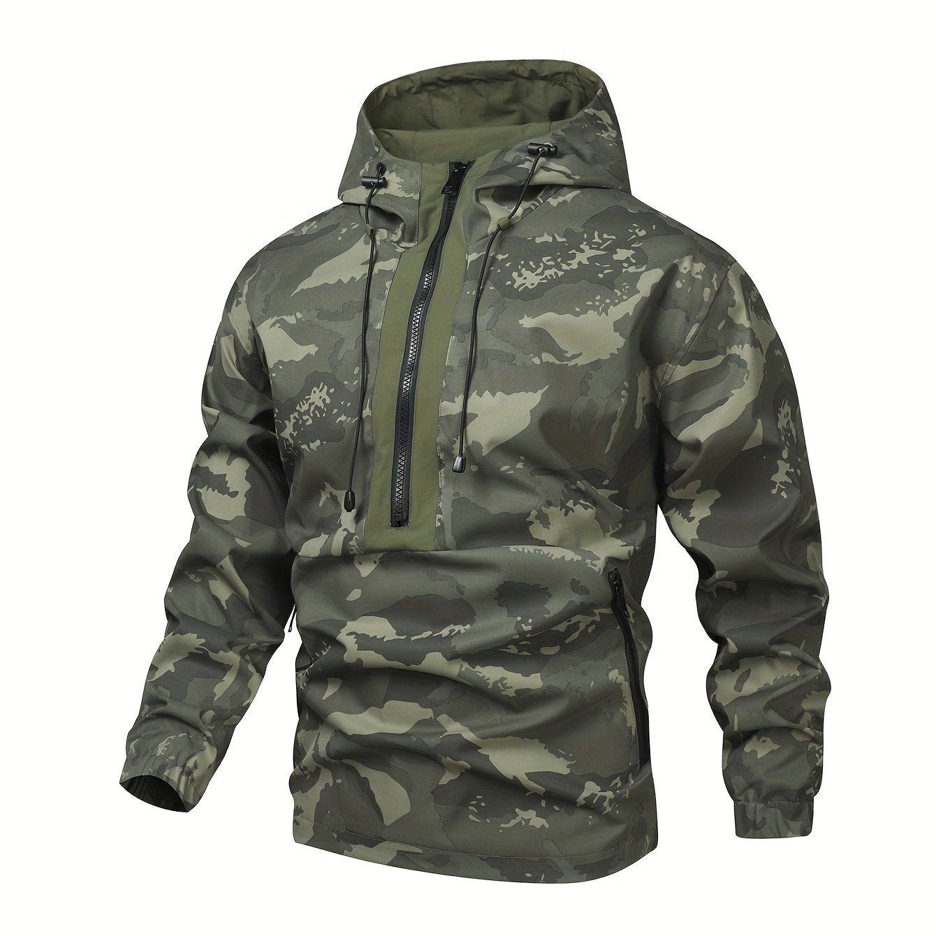 Men's Fashion Hooded Camo Preppy Jacket Camo Colors