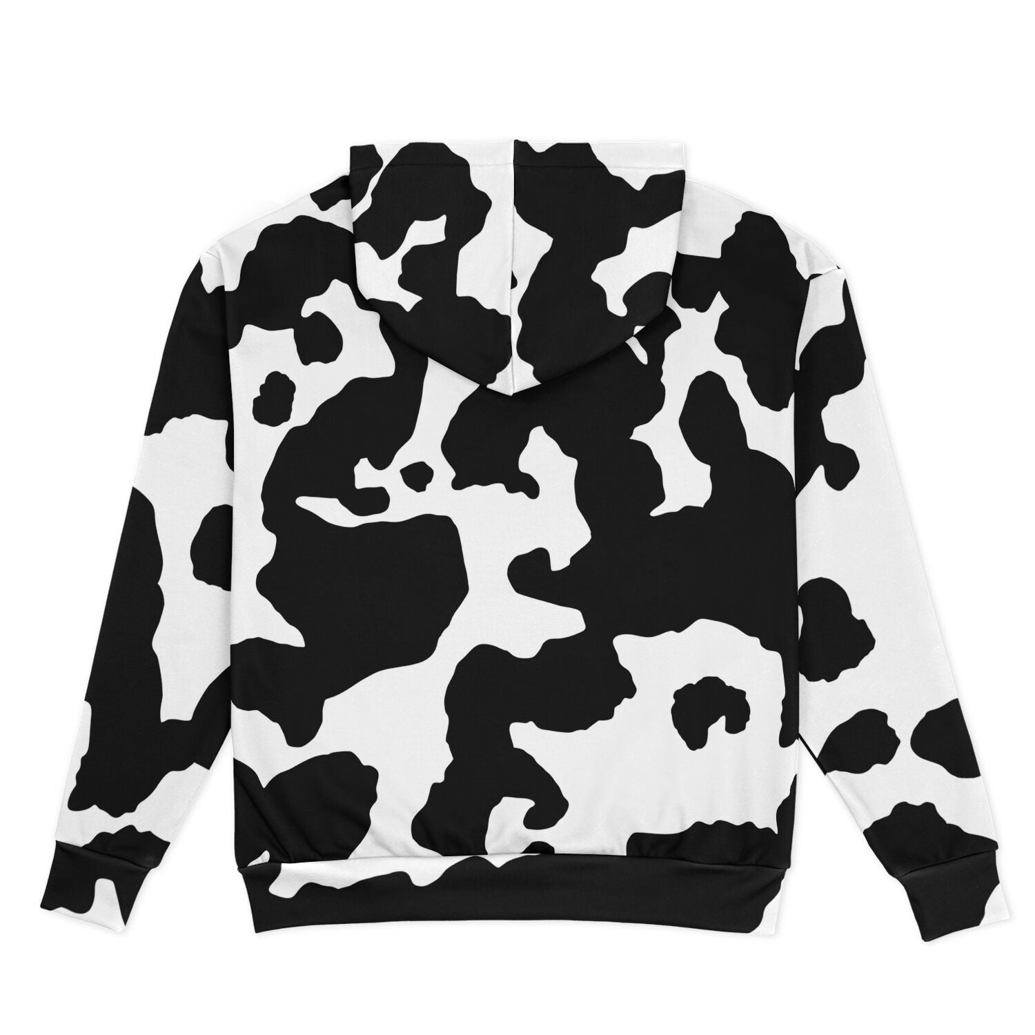 Oversized Hoodie in Black and White Cow Print | Camo Colors
