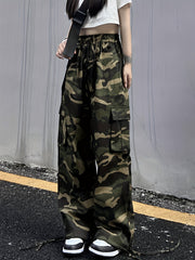Camo Print Wide Leg Pants – Stylish & Functional Cargo | Camo Colors