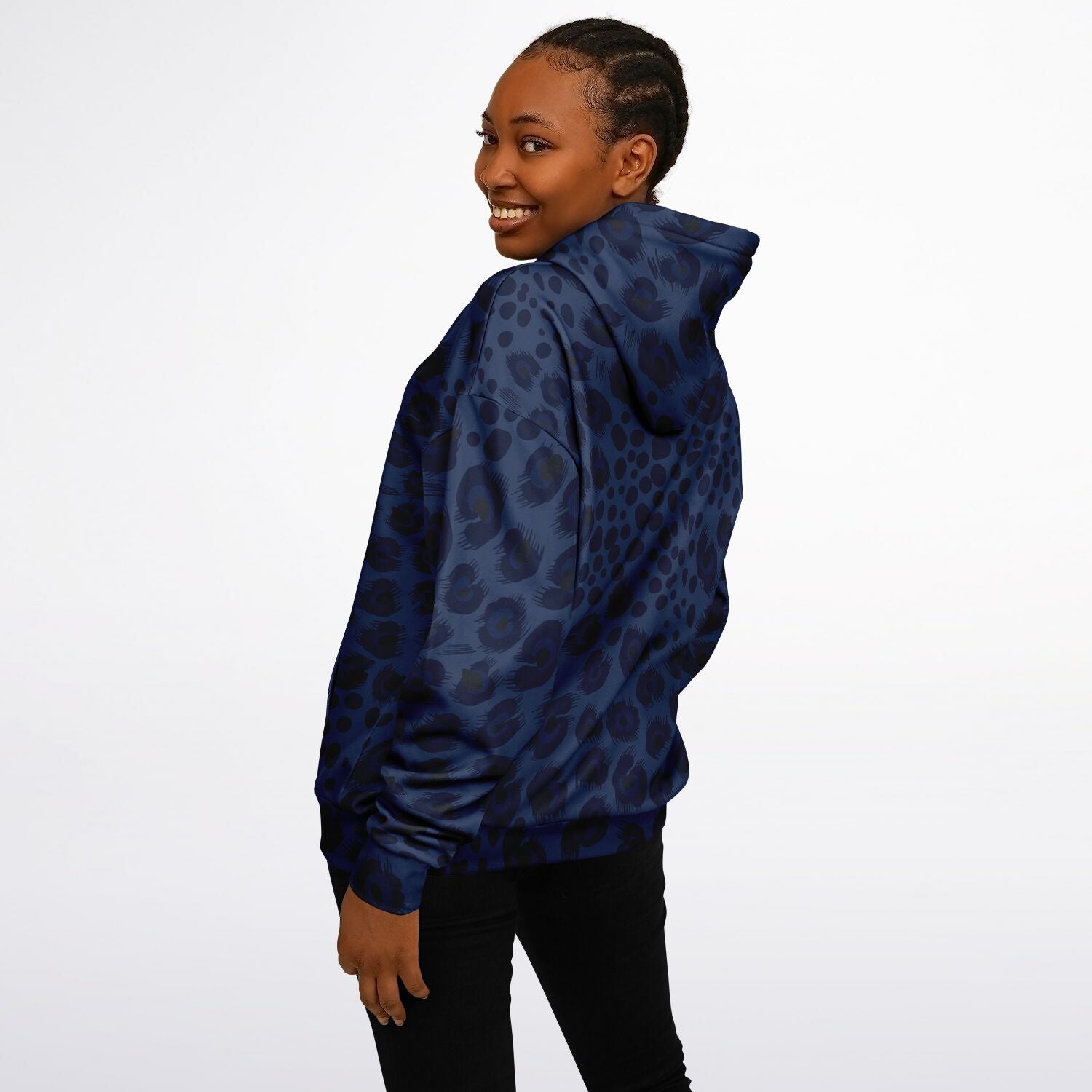 Oversized Leopard Hoodie | Deep Blue | Camo Colors