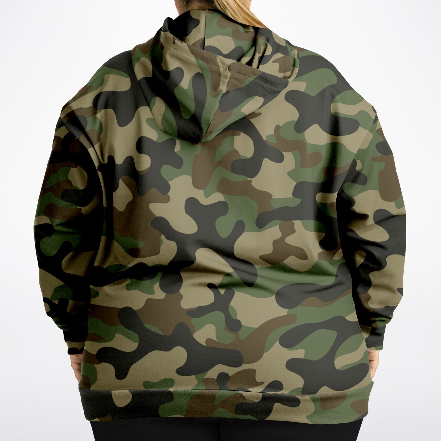 Plus-size Camo Hoodie in Military Brown Camouflage Print | Camo Colors