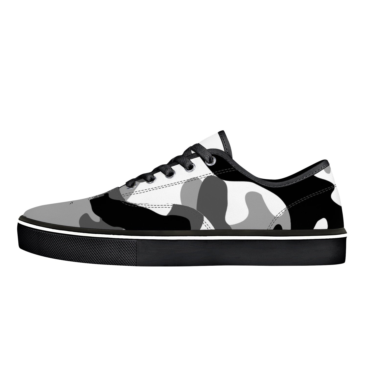 Camo Skate Shoes | Gray, Black, and White Camouflage Camo Colors