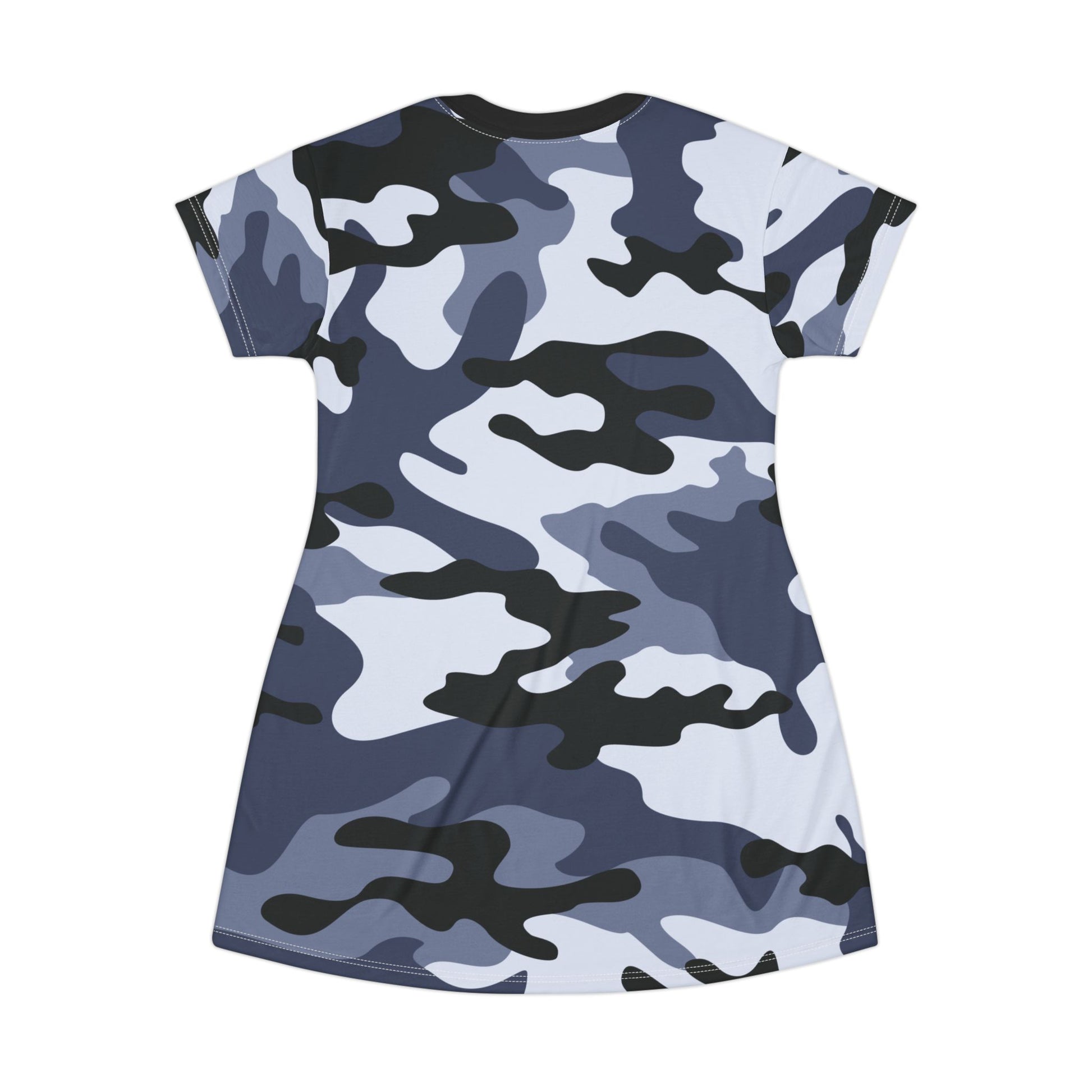 Camo T-Shirt Dress | Light Blue Camouflage Camo Colors