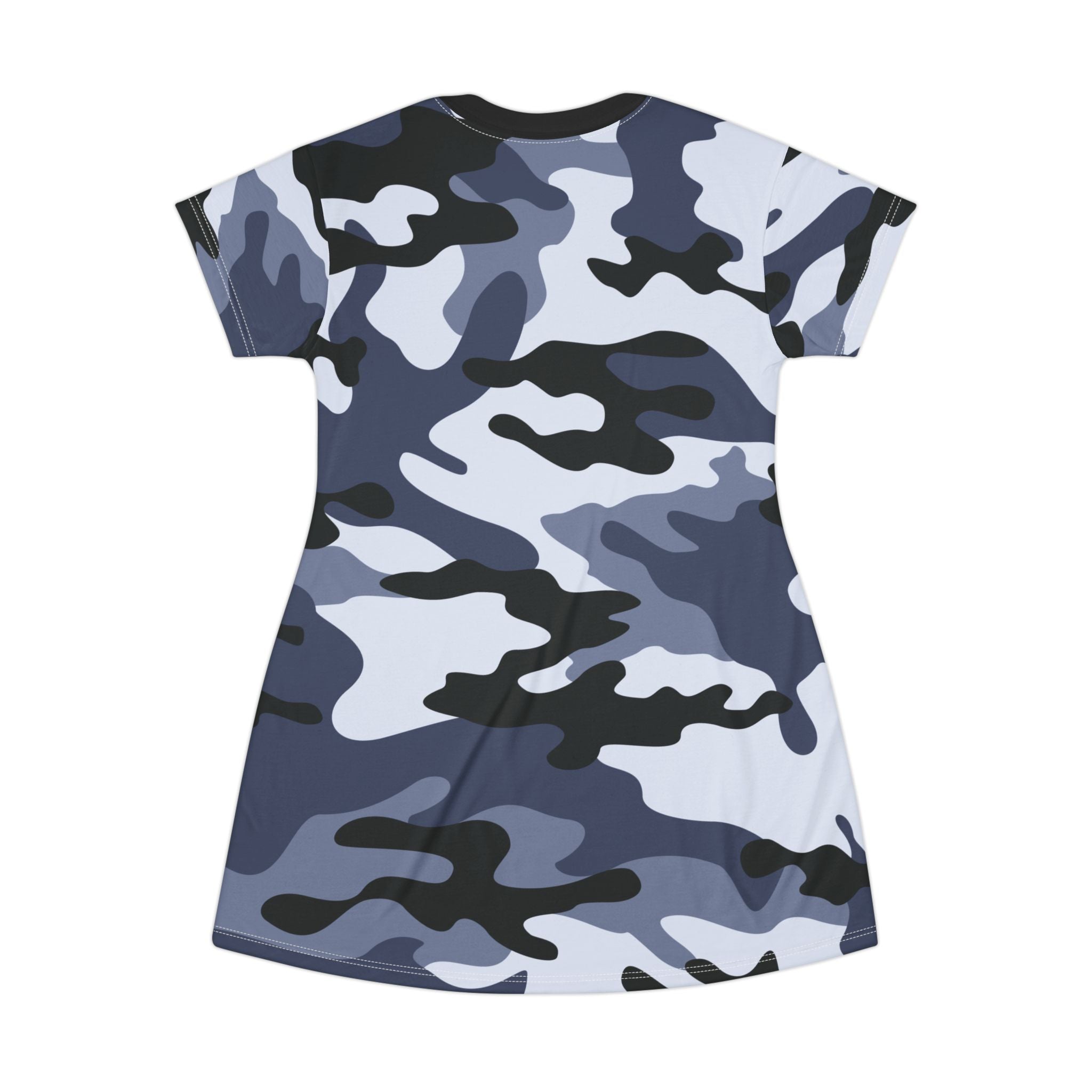 Camo T-Shirt Dress | Light Blue Camouflage Camo Colors