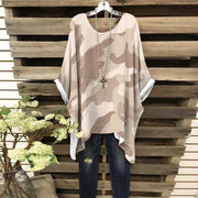 Bat Sleeve Shirt | Desert Brown Camo Print Camo Colors