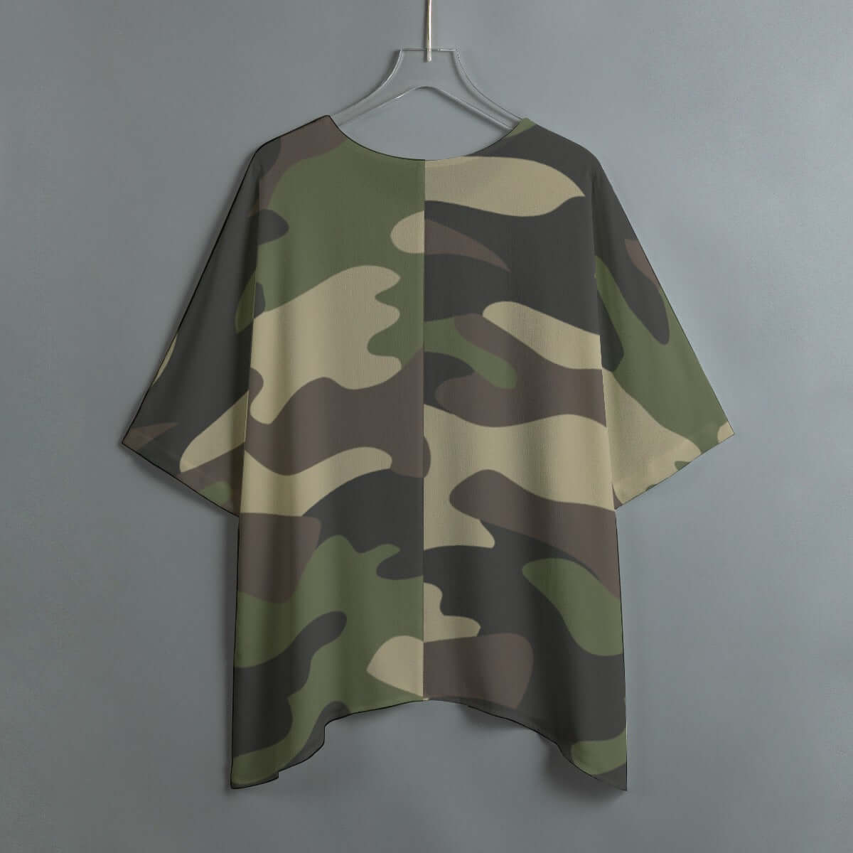Bat Sleeve Shirt | Classic Green Camo Print Camo Colors