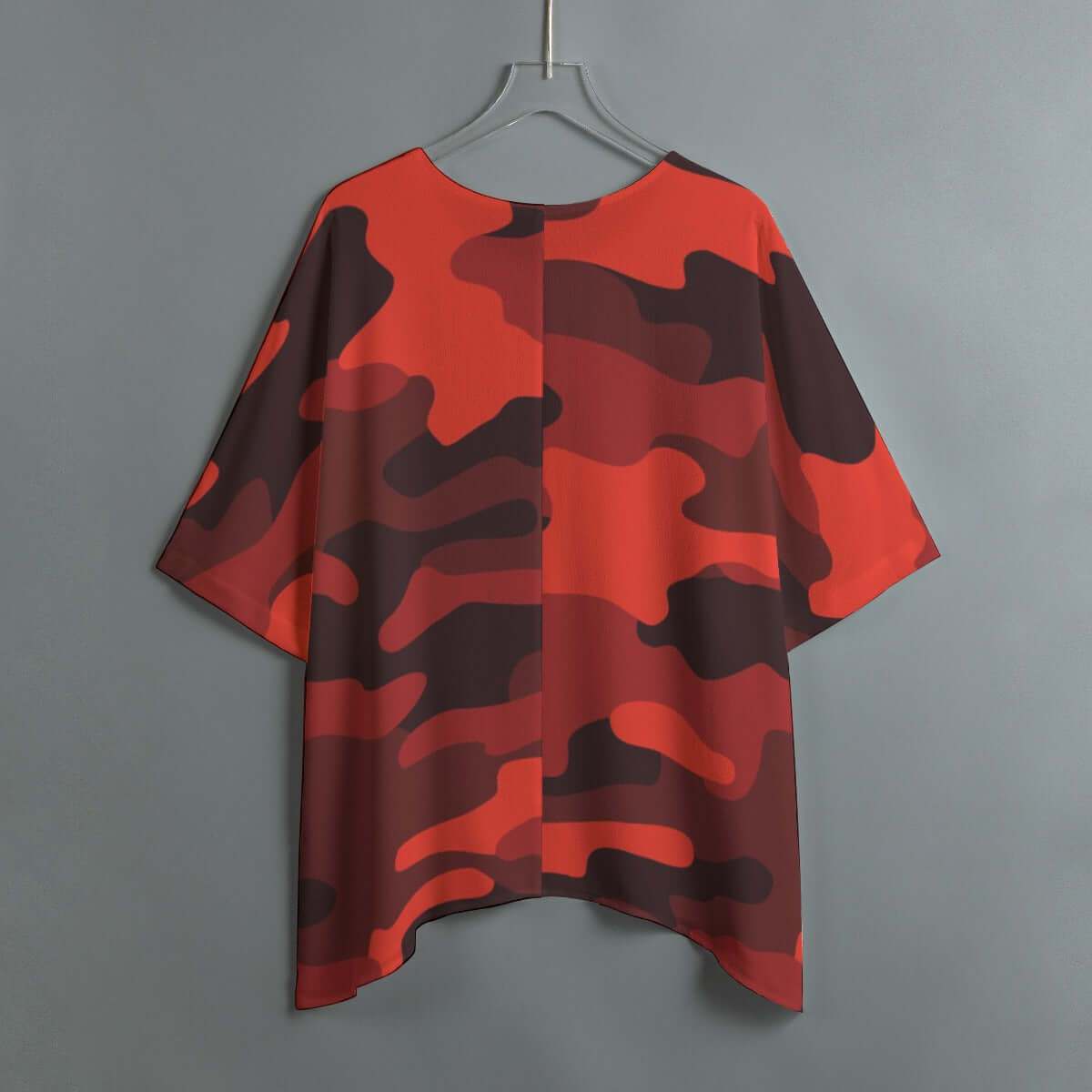 Bat Sleeve Shirt | Scarlet Red Camo Print Camo Colors
