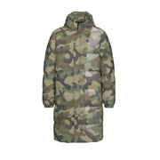 Long Puffer Coat | Unisex | Military Brown Camouflage Camo Colors