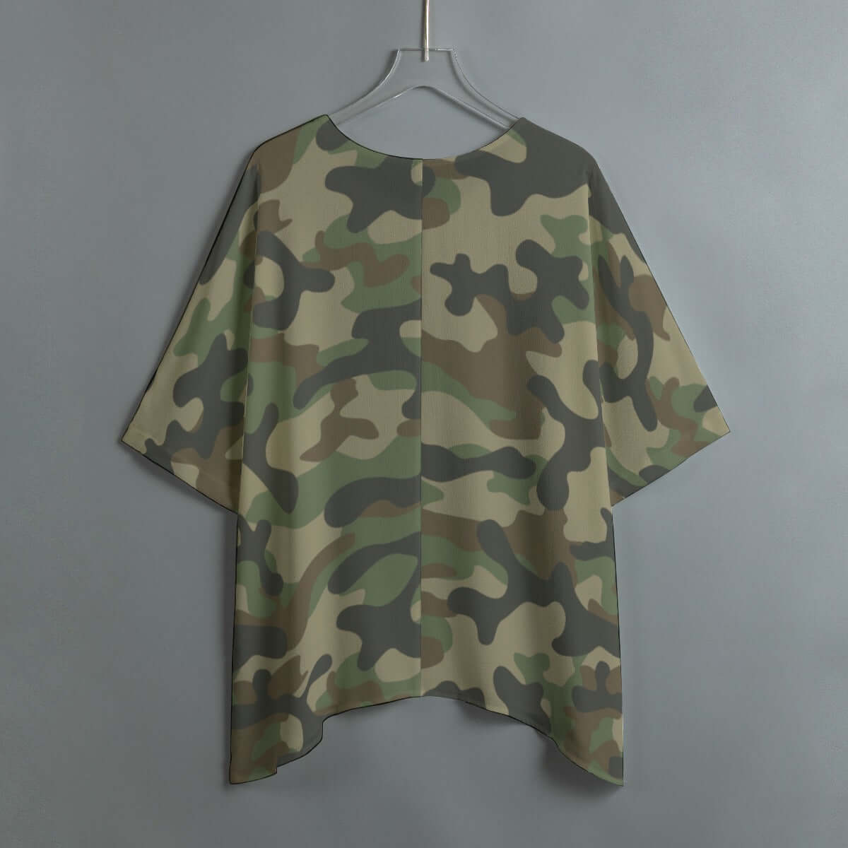 Bat Sleeve Shirt | Military Brown Camo Print Camo Colors